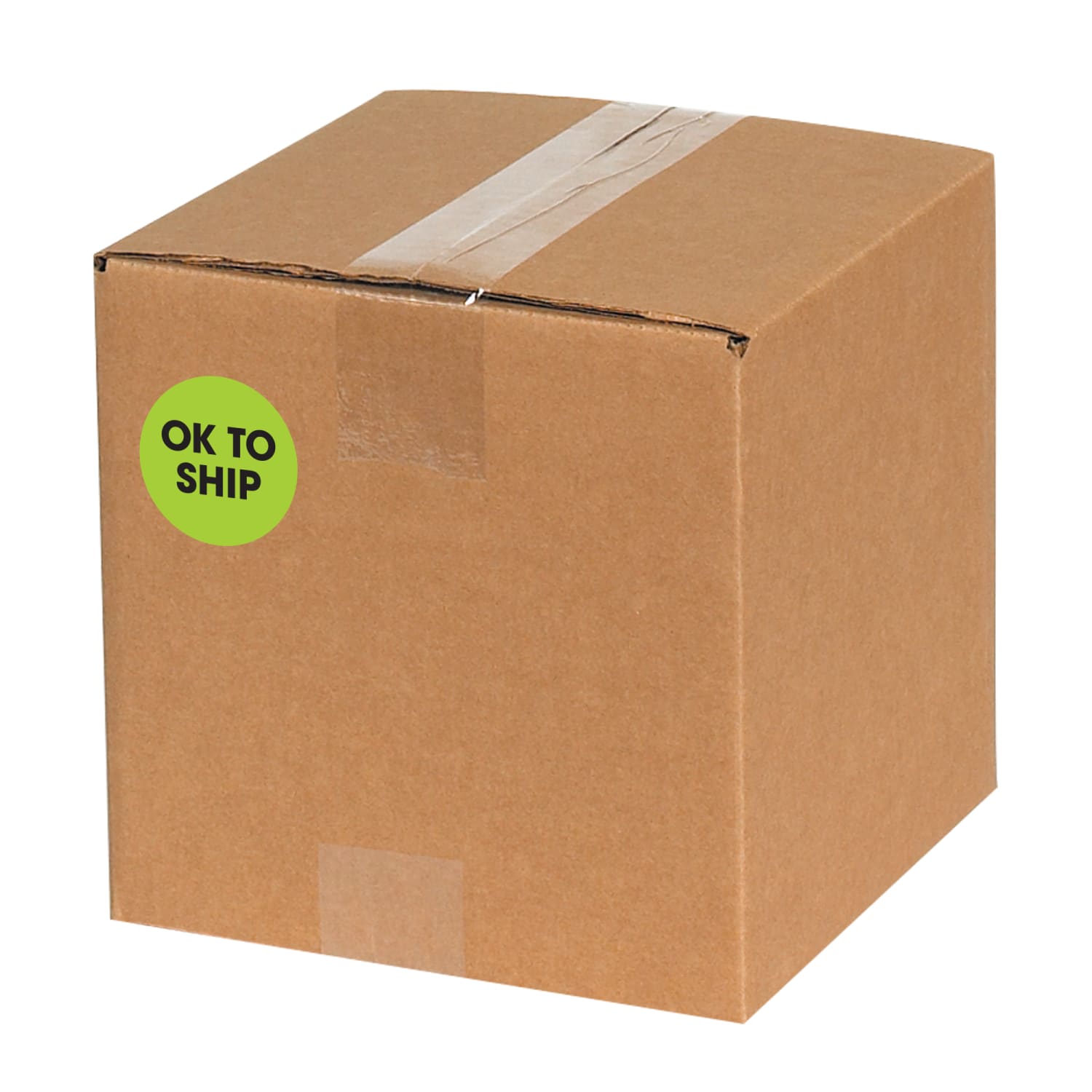 Tape Logic Preprinted Special Handling Labels, DL1260, Ok To Ship, Round, 2in, Fluorescent Green, Roll Of 500 - Image 4