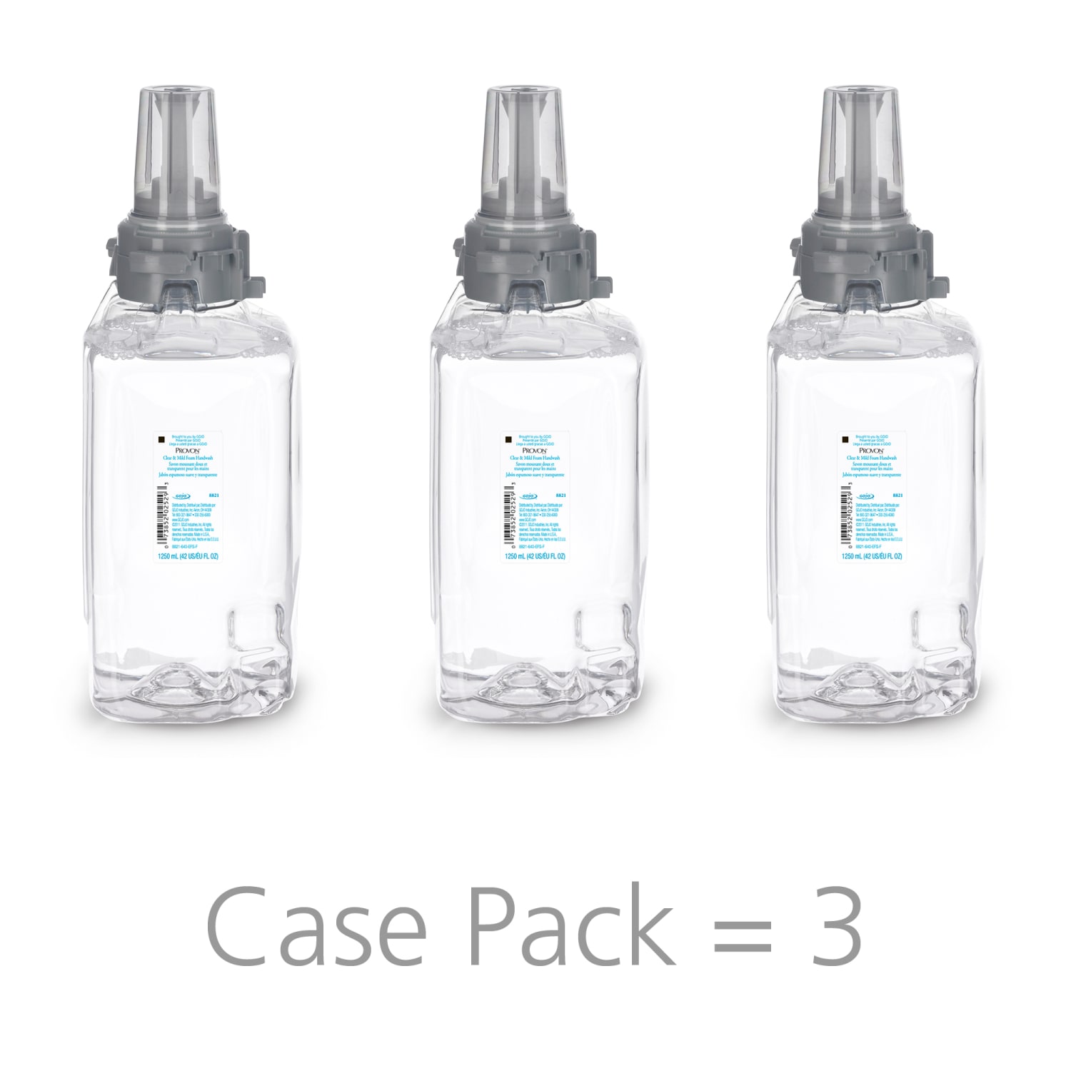 PROVON Clear And Mild Foam Hand Wash Refills, 1250 mL, Unscented, Pack Of 3 Refills - Image 3
