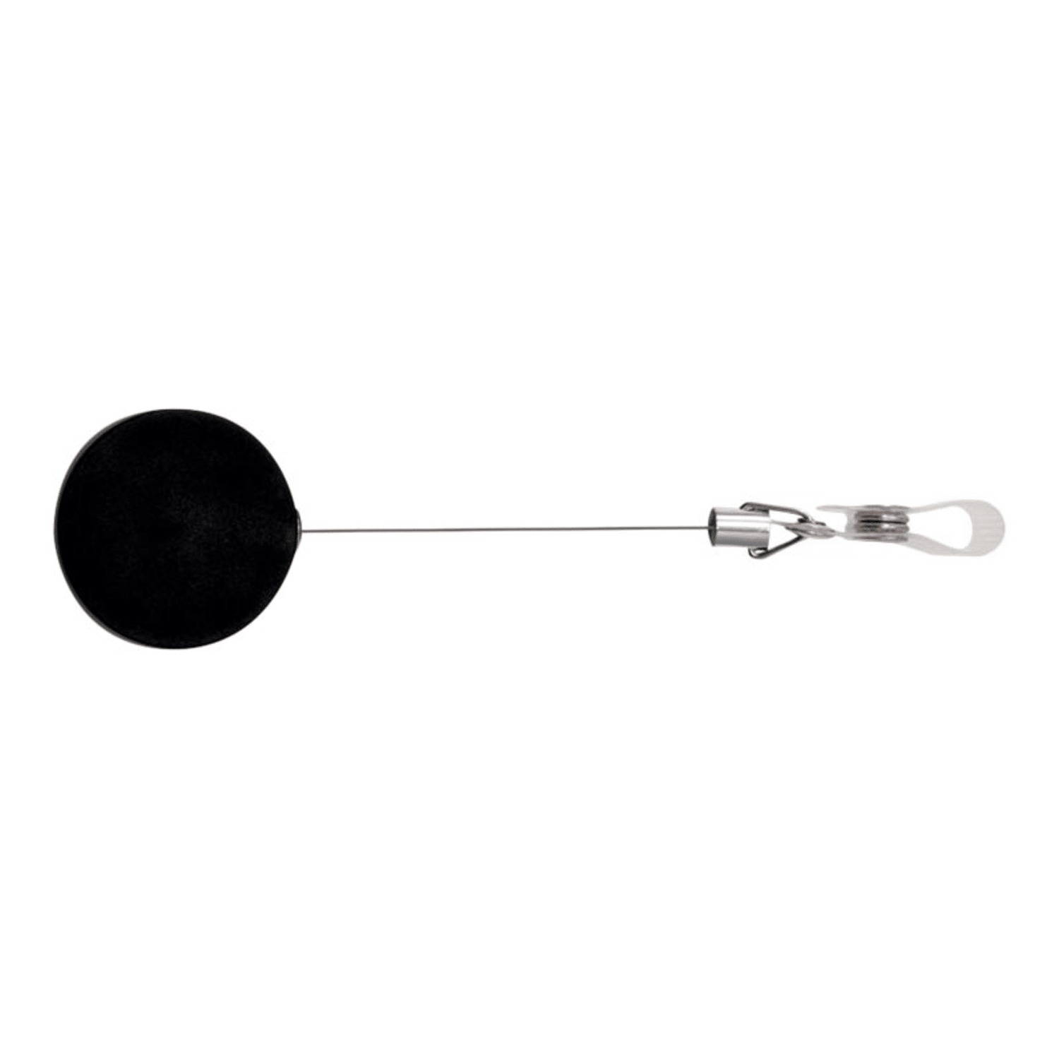 Advantus Premier Retractable Heavy Duty ID Reel With Badge Clip - Plastic, Steel - Black, Silver - 12 / Box
