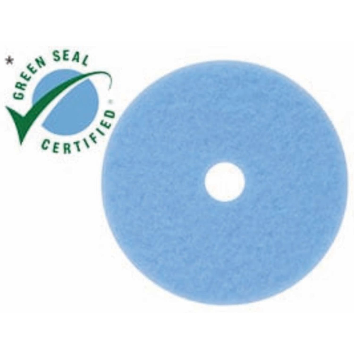3M Hi-Performance Burnish Pads, 20in, Sky Blue, Case Of 5 Pads - Image 3