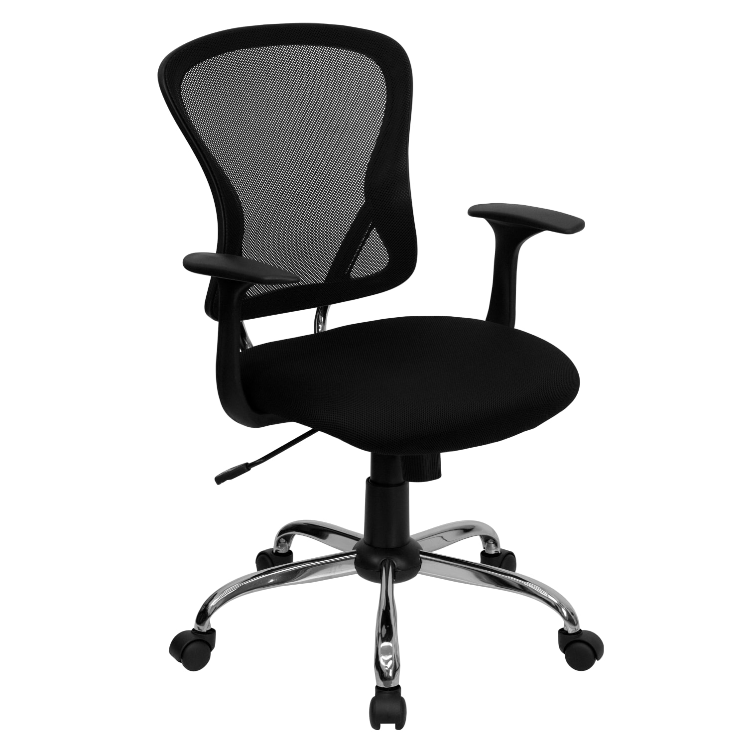 Flash Furniture Mesh MidBack Task Chair BlackChrome PopularChairscom Flash Furniture Mesh Mid Back Task Chair BlackChrome PopularChairscom