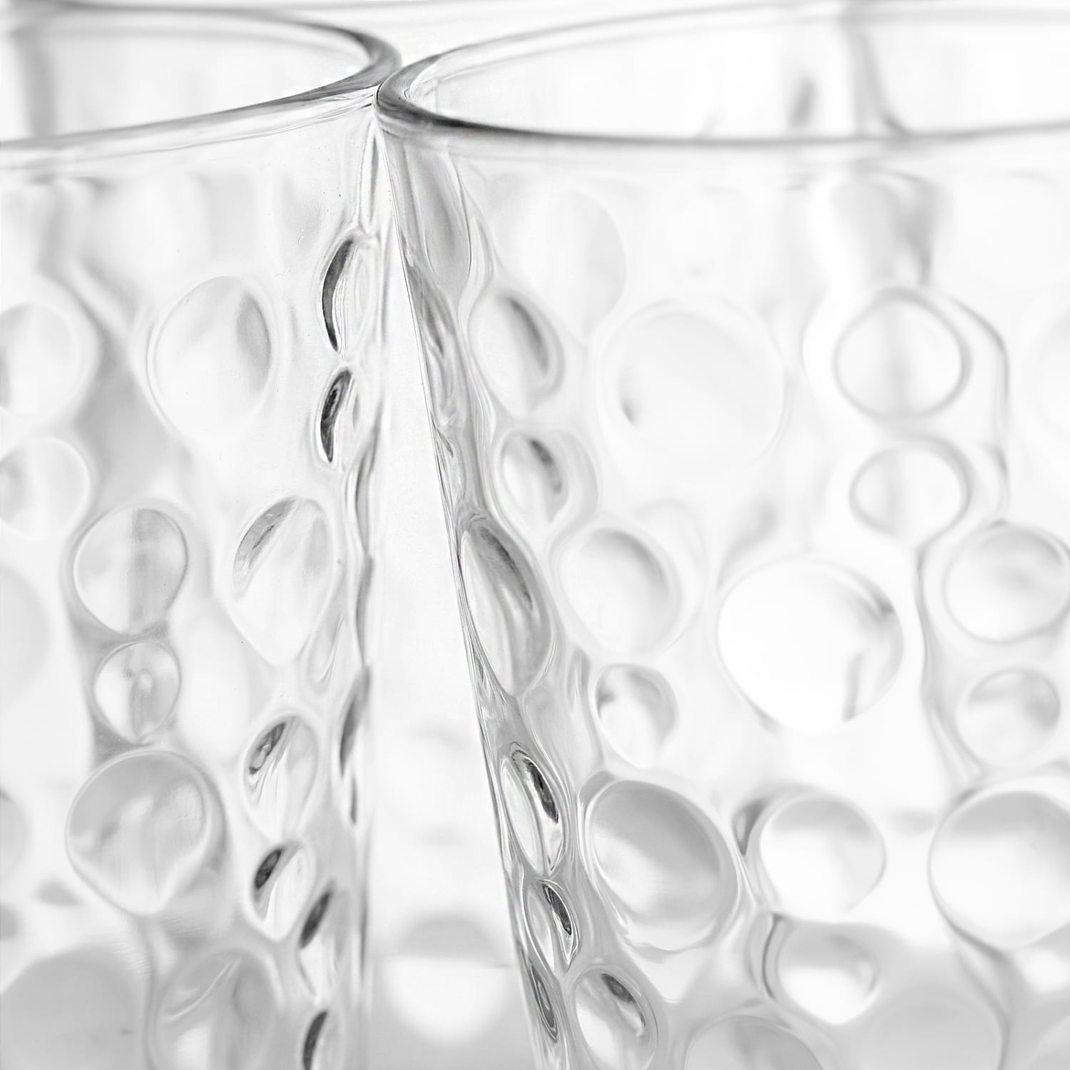 Gibson Home Great Foundations 4-Piece Tumbler Set, 16 Oz, Bubble Pattern, Clear - Image 5