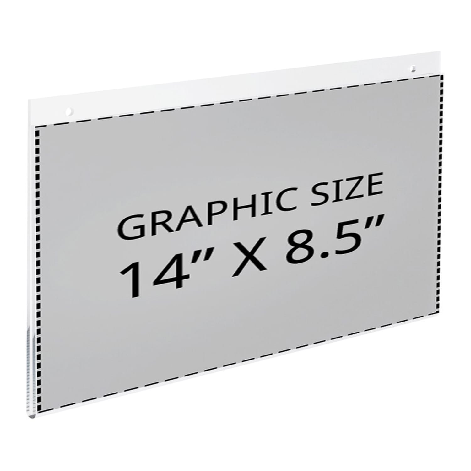Azar Displays Wall-Mount U-Frame Acrylic Sign Holders, 8 1/2in x 14in, Clear, Pack Of 10 - Image 3