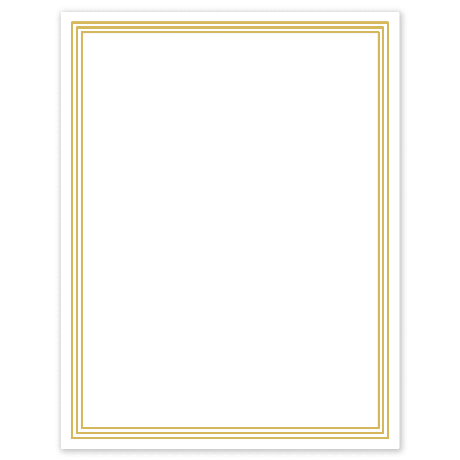 Avery Printable Cards, 8-1/2in x 11in, Matte White With Preprinted Gold Multi-Lined Border, Pack Of 10 - Image 3