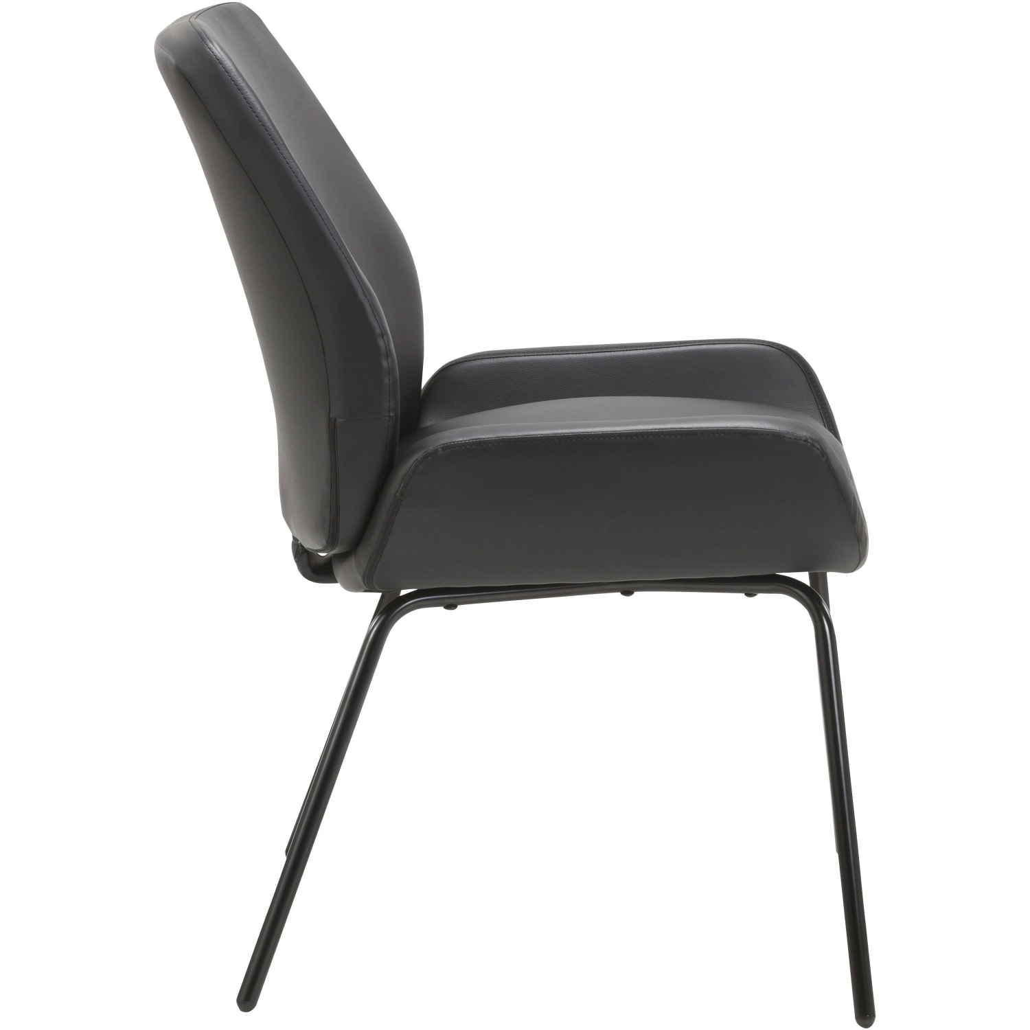 Lorell UShaped Seat Guest Chair Bonded Leather Seat Material Bonded Leather Back Material Black 1 Each PopularChairscom Lorell U Shaped Seat Guest Chair Bonded Leather Seat Material Bonded Leather Back Material Black 1 Each PopularChairscom
