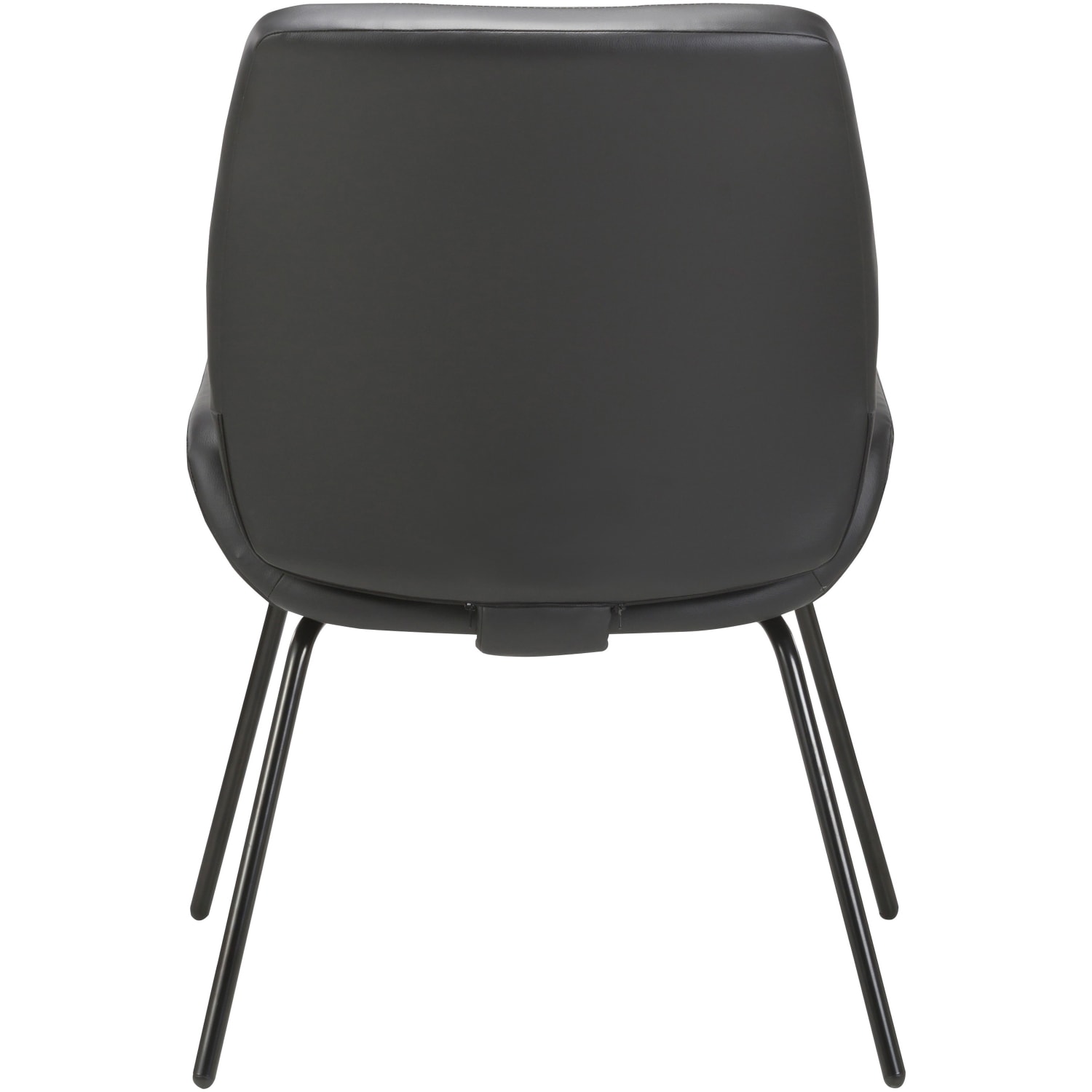 Lorell U-Shaped Seat Guest Chair - Bonded Leather Seat Material - Bonded Leather Back Material - Black - 1 Each - Image 5
