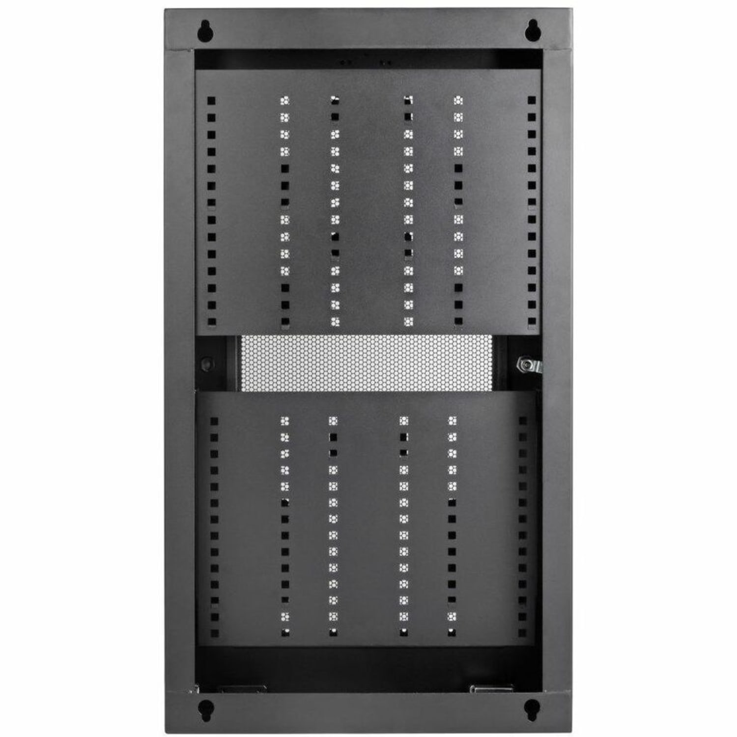Eaton Tripp Lite Series SmartRack 3U Low-Profile Vertical-Mount Switch-Depth Wall-Mount Structured Wiring Enclosure, Adjustable Equipment Brackets - Image 3