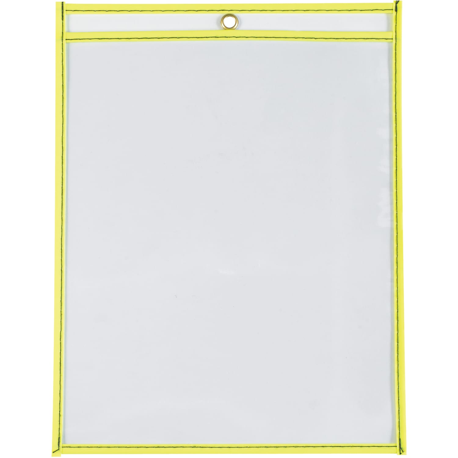 Partners Brand Job Ticket Holders, 9in x 12in, Neon Yellow, Pack Of 15