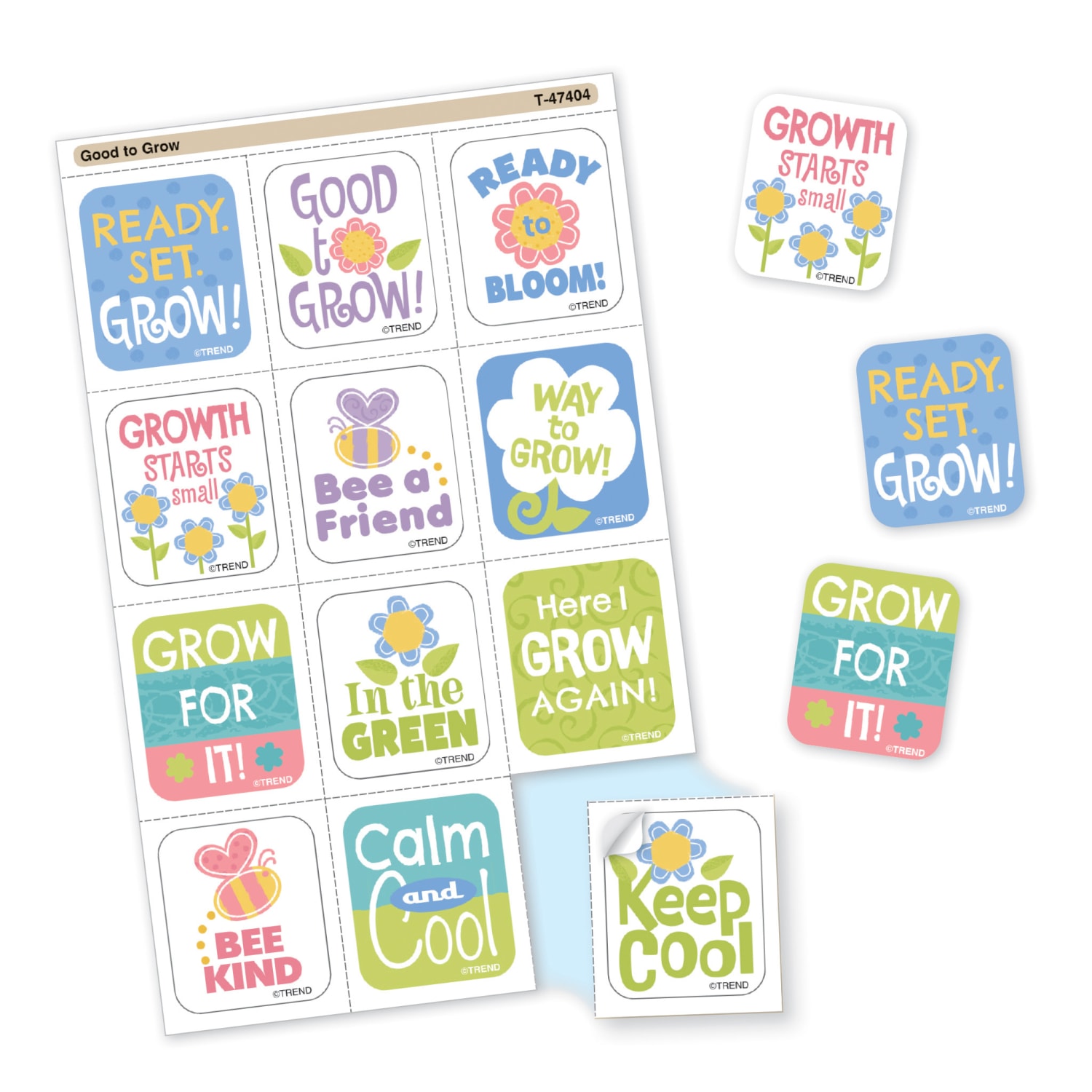 Trend Tear & Share Stickers, Good To Grow, 60 Stickers Per Pack, Set Of 6 Packs - Image 5