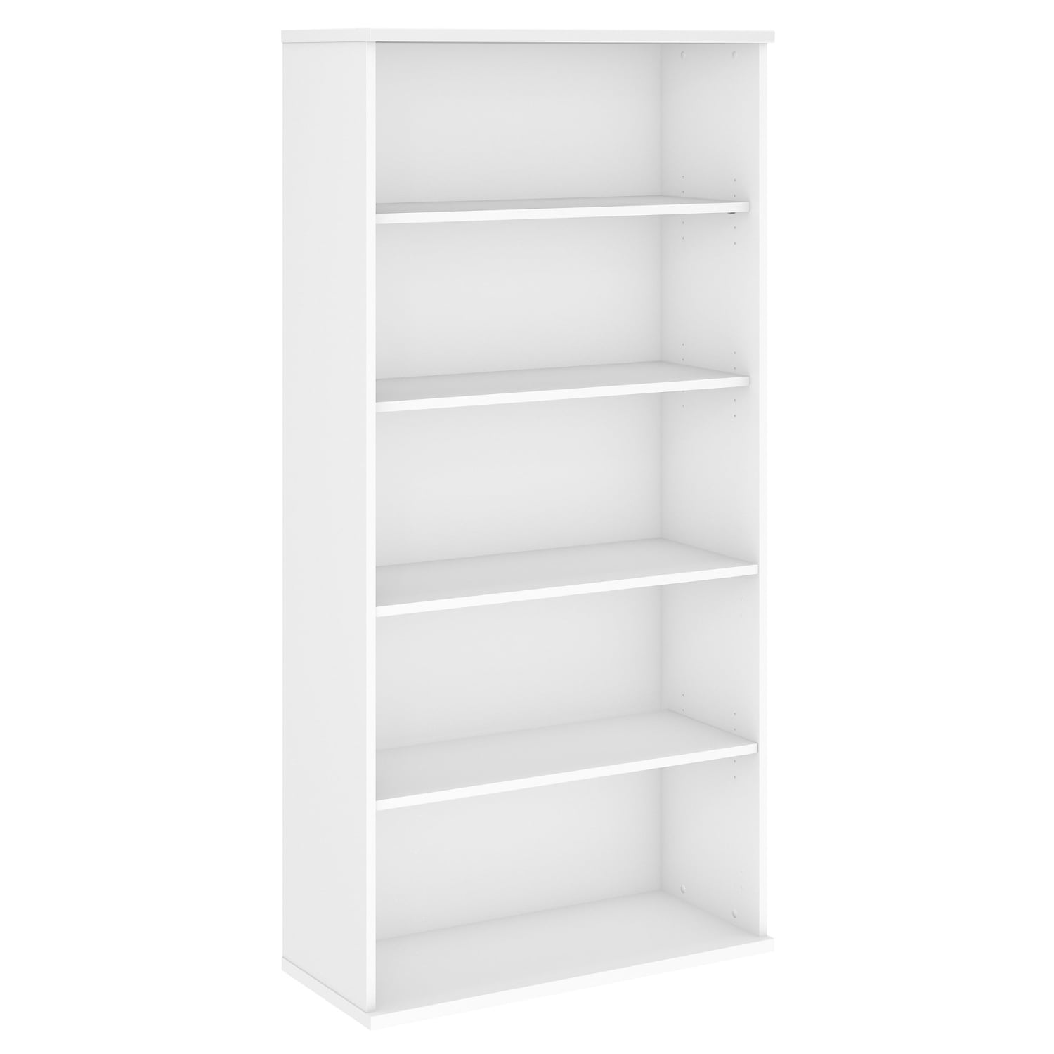 Bush Business Furniture Studio C 73inH 5-Shelf Bookcase, White, Standard Delivery