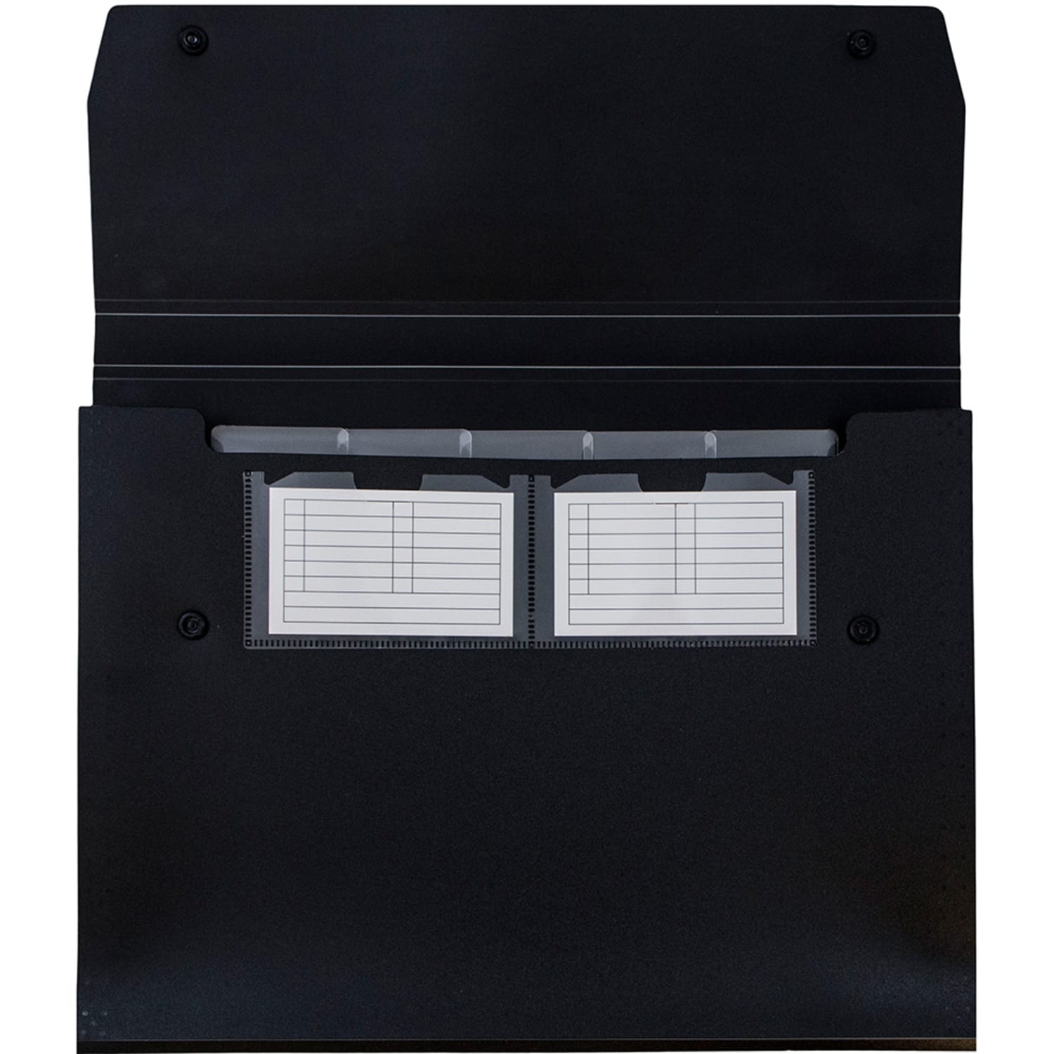 JAM Paper Plastic 6-Pocket Expanding Folder, 1-1/2in Expansion, 9in x 13in, Black - Image 4