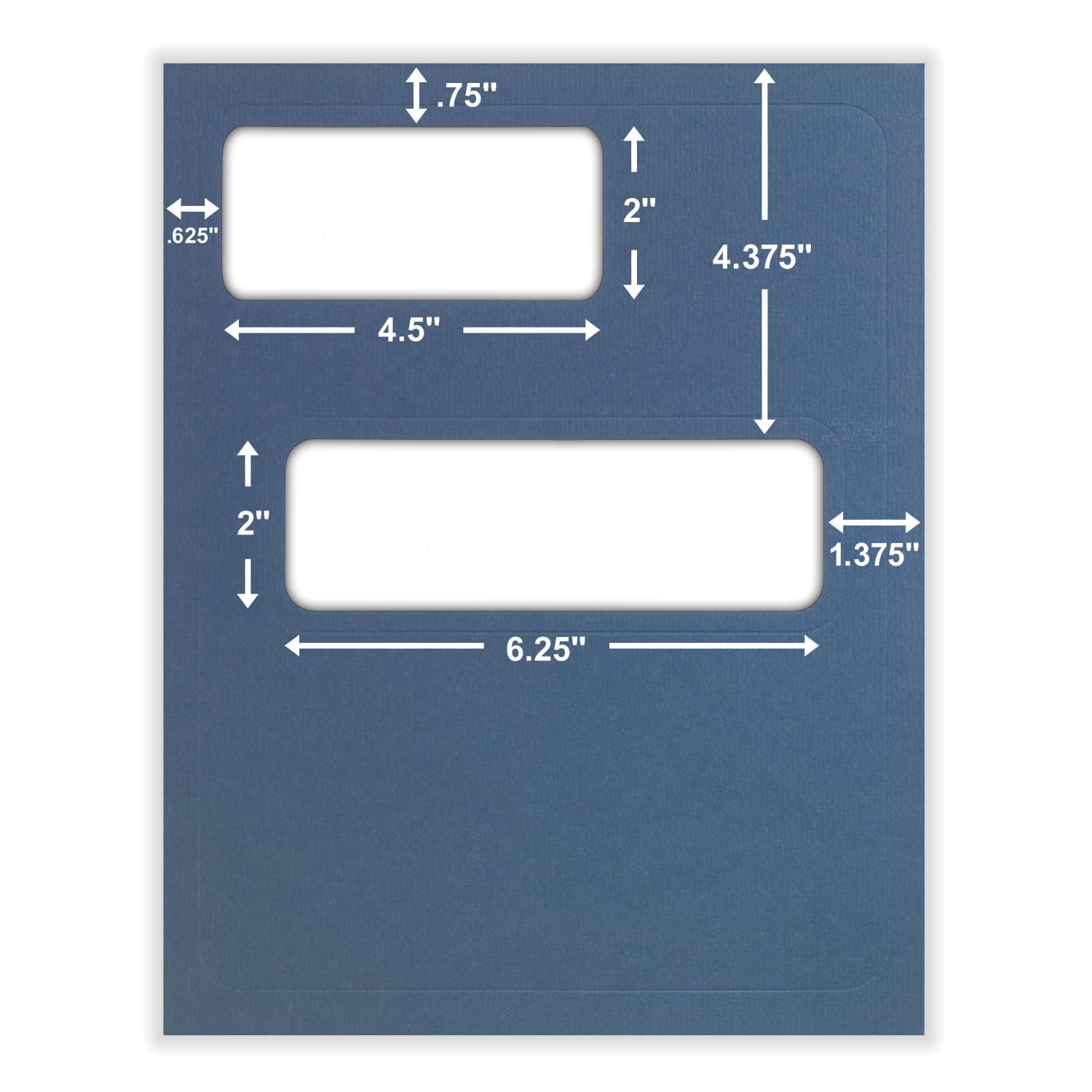ComplyRight Tax Presentation Folder, Double Offset Windows, Single Pocket, Blue, 8-3/4in x 11-1/4in, Pack of 50 - Image 4