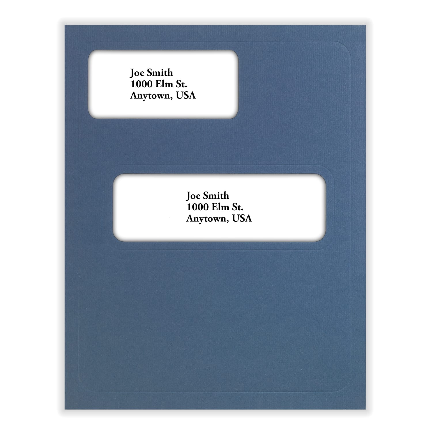 ComplyRight Tax Presentation Folder, Double Offset Windows, Single Pocket, Blue, 8-3/4in x 11-1/4in, Pack of 50 - Image 6