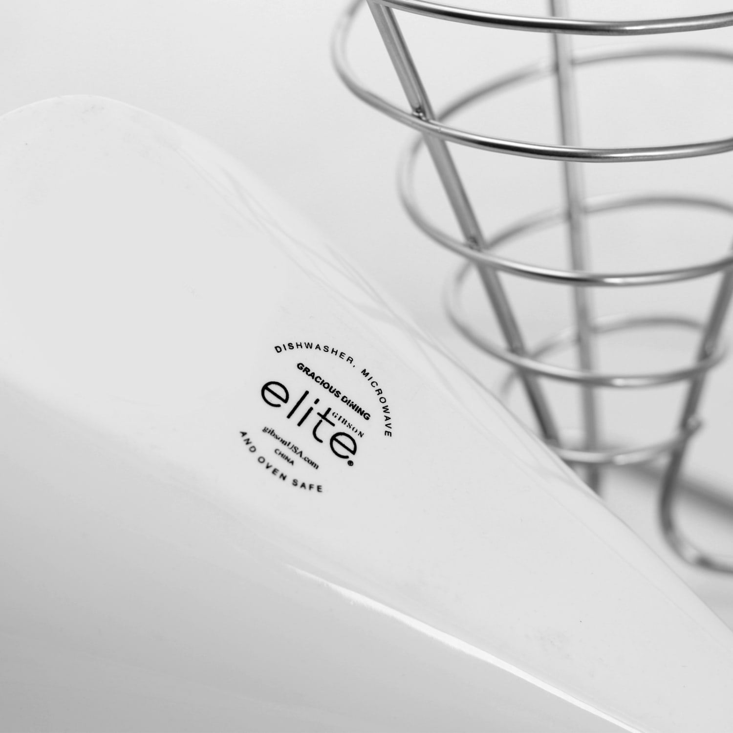 Gibson Elite Gracious Dining French Fry Bucket, 8inH x 7-3/4inW x 5inD, White - Image 4