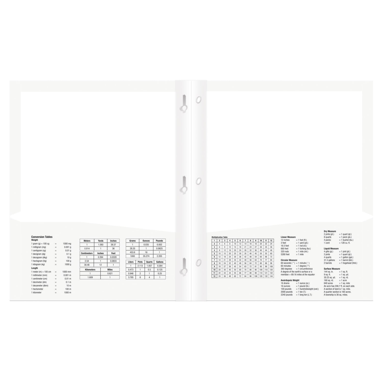 Office Depot Brand Stellar Laminated 3-Prong Paper Folder, Letter Size, White - Image 3