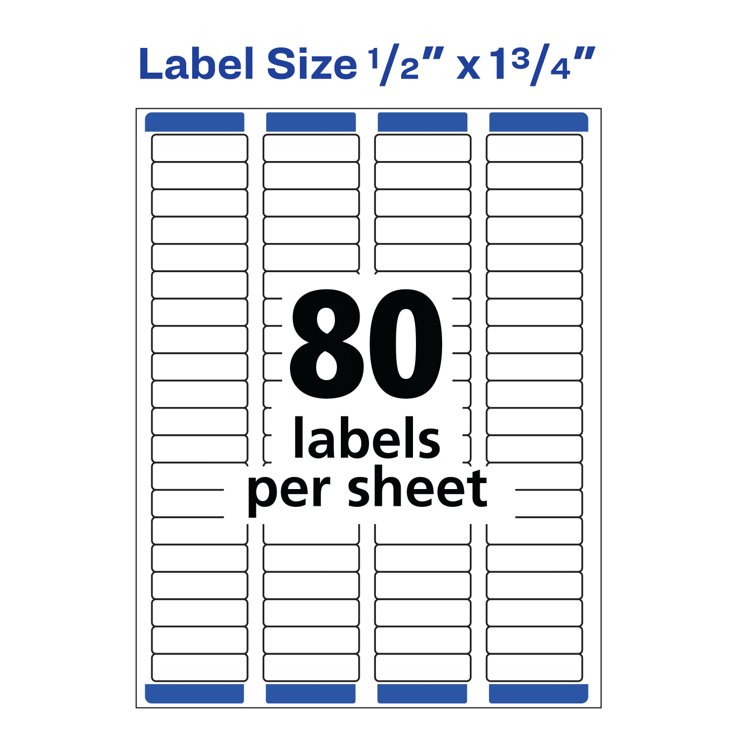 Avery Easy Peel Address Labels With Sure Feed Technology, 5167, Rectangle, 1/2in x 1-3/4in, Matte White, Box Of 8,000 - Image 5