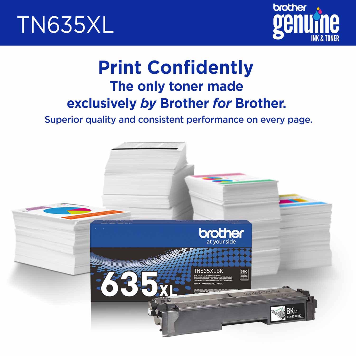 Brother TN635XL Black High Yield Toner Cartridge (TN635XLBK) - Image 5