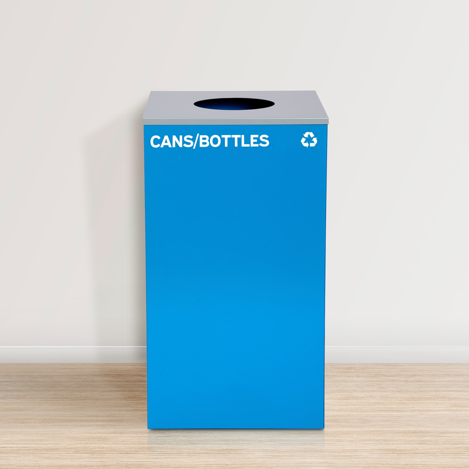 Alpine Industries Stainless-Steel Open Top Cans/Bottles Recycling, Compost And Trash Can Set With Square And Circle Lids, 29 Gallons, 30inH x 16-15/16inW x 16-15/16inD, Black/Blue/Green, Set Of 3 Trash Cans - Image 6