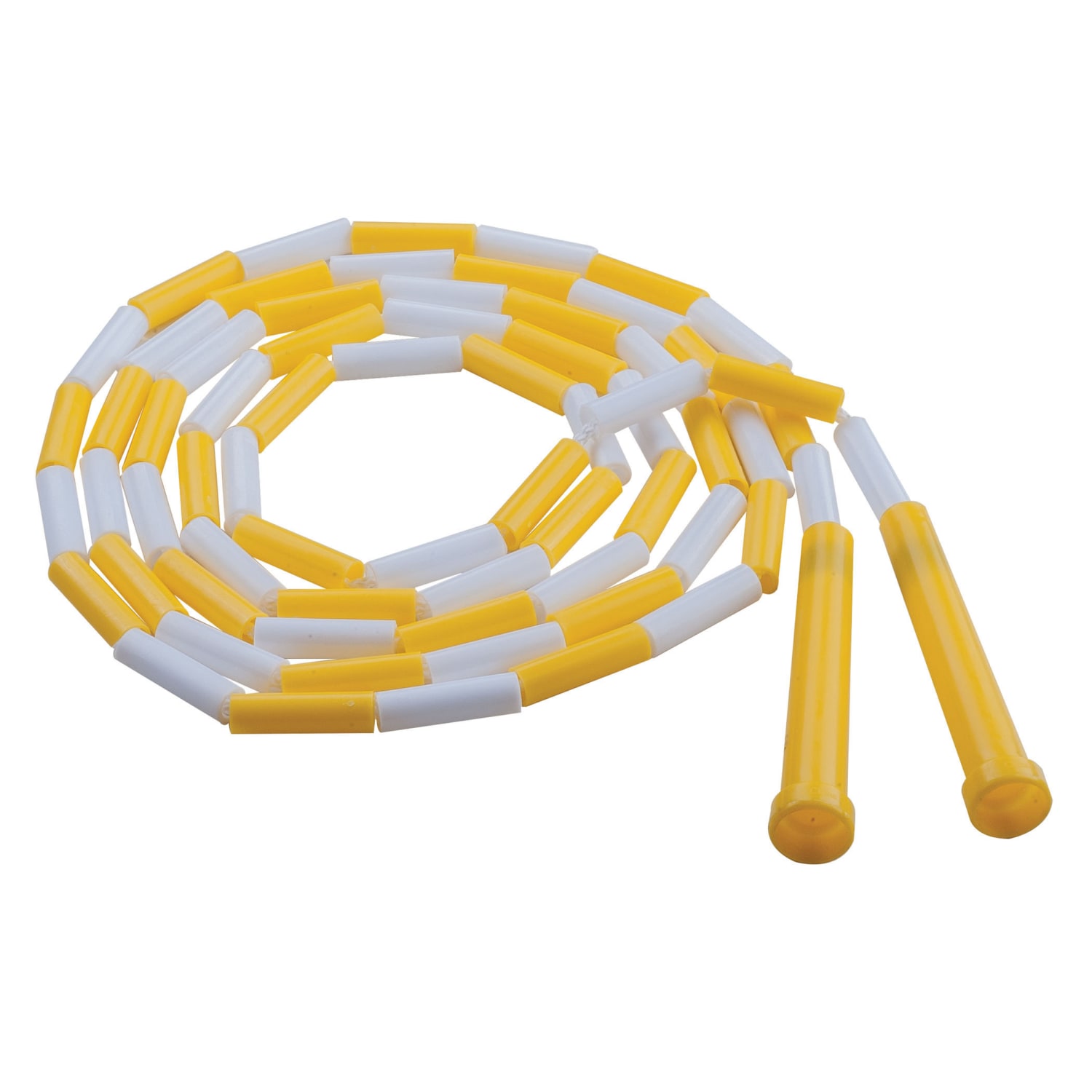 Champion Sports Plastic Segmented Jump Ropes, 8ft, Yellow/White, Pack Of 6 Jump Ropes - Image 3