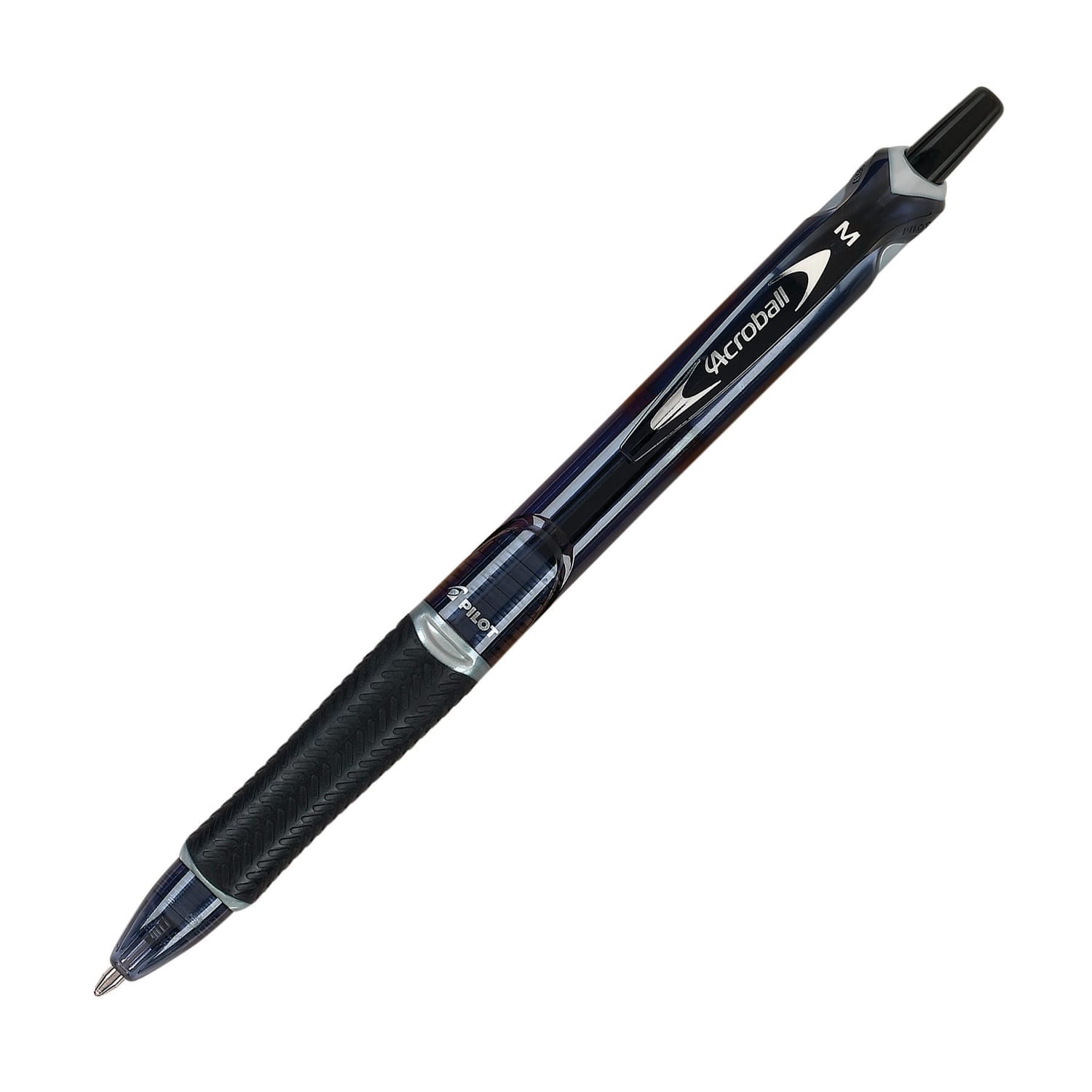 Pilot Acroball Colors Retractable Advanced Ink Pens, Medium Point, 1.0 mm, Black Barrel, Black Ink, Pack of 12 Pens - Image 3