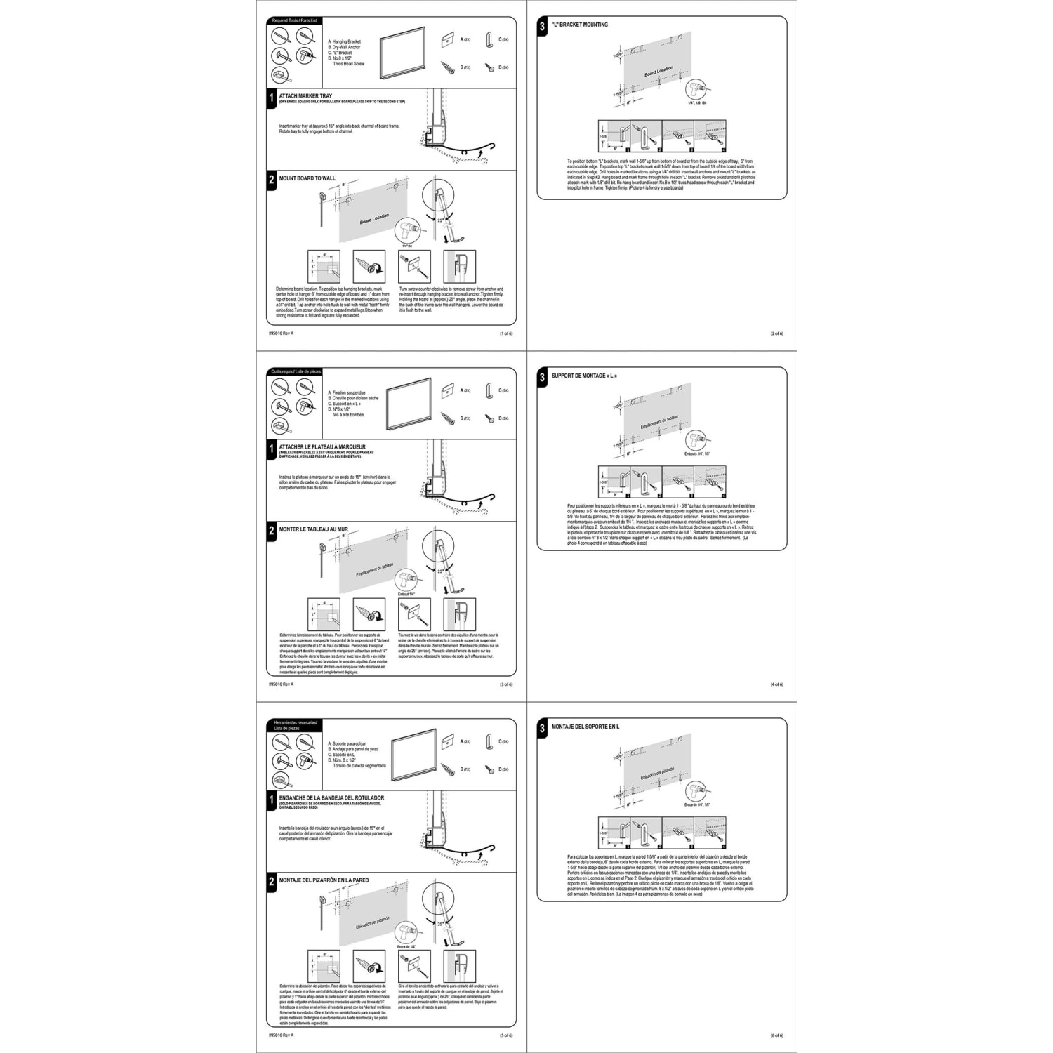 Realspace Magnetic Dry-Erase Whiteboard, 48in x 72in, Aluminum Frame With Silver Finish - Image 5