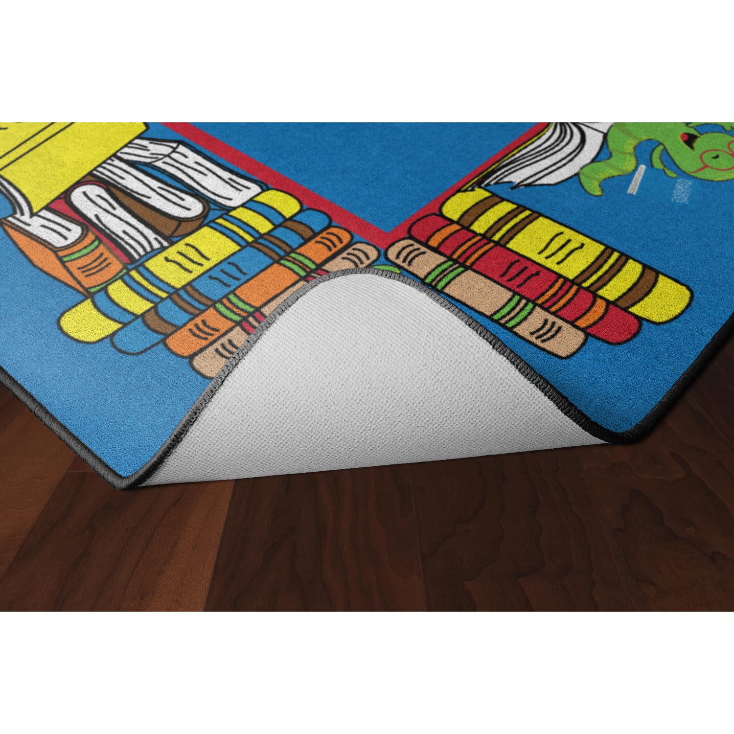 Flagship Carpets Bookworm Border, Rectangle, 10ft 9in x 13ft 2in, Multicolor - Image 3