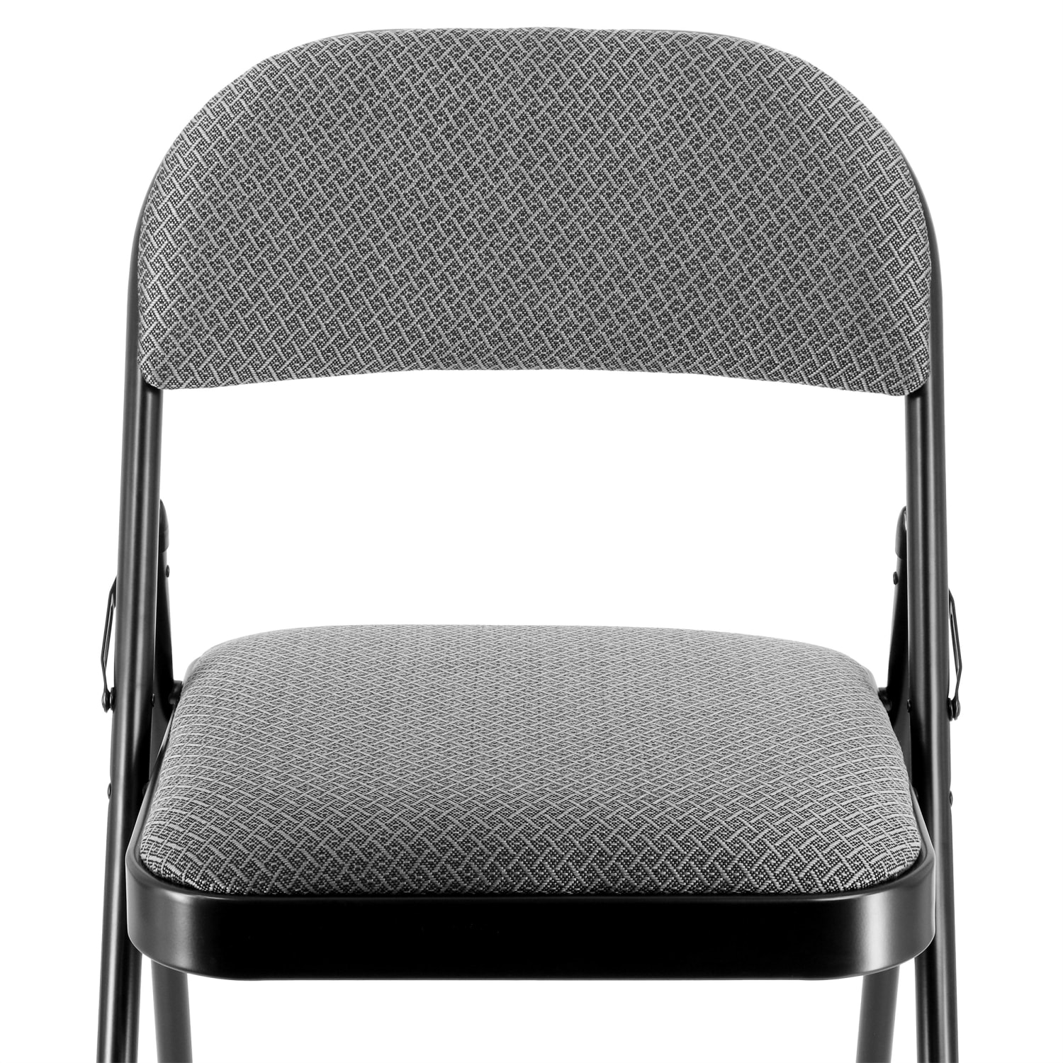 Elama Metal Folding Chairs With Padded Seats Gray Set Of 4 Chairs PopularChairscom
