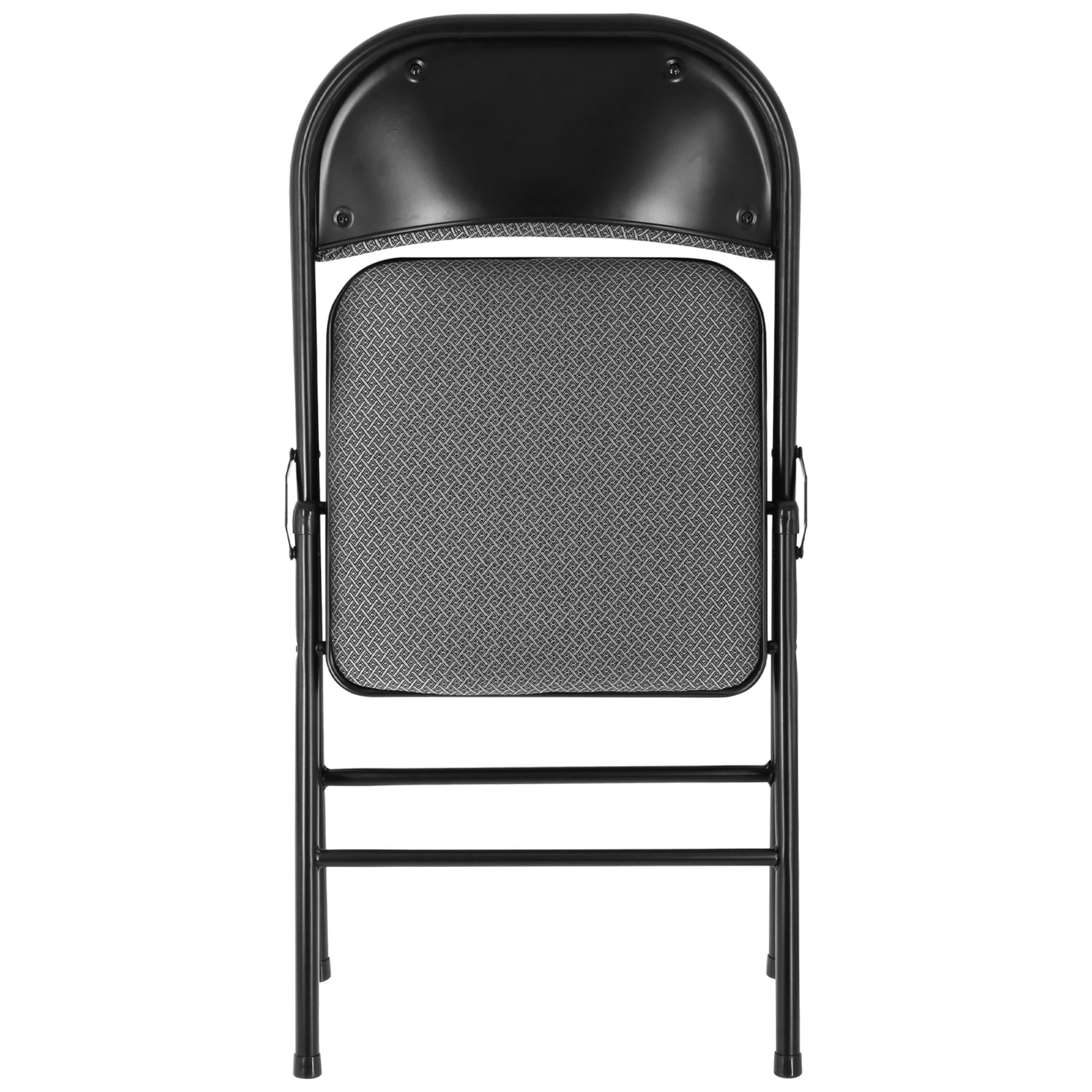 Elama Metal Folding Chairs With Padded Seats Gray Set Of 4 Chairs PopularChairscom