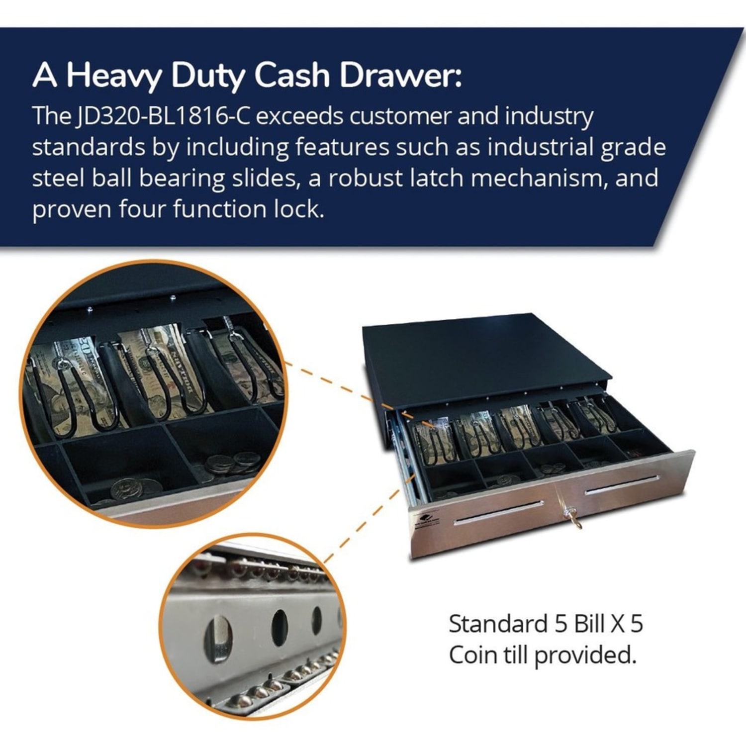 APG Cash Drawer 4000 Series 1816 Cash Drawer - Image 5