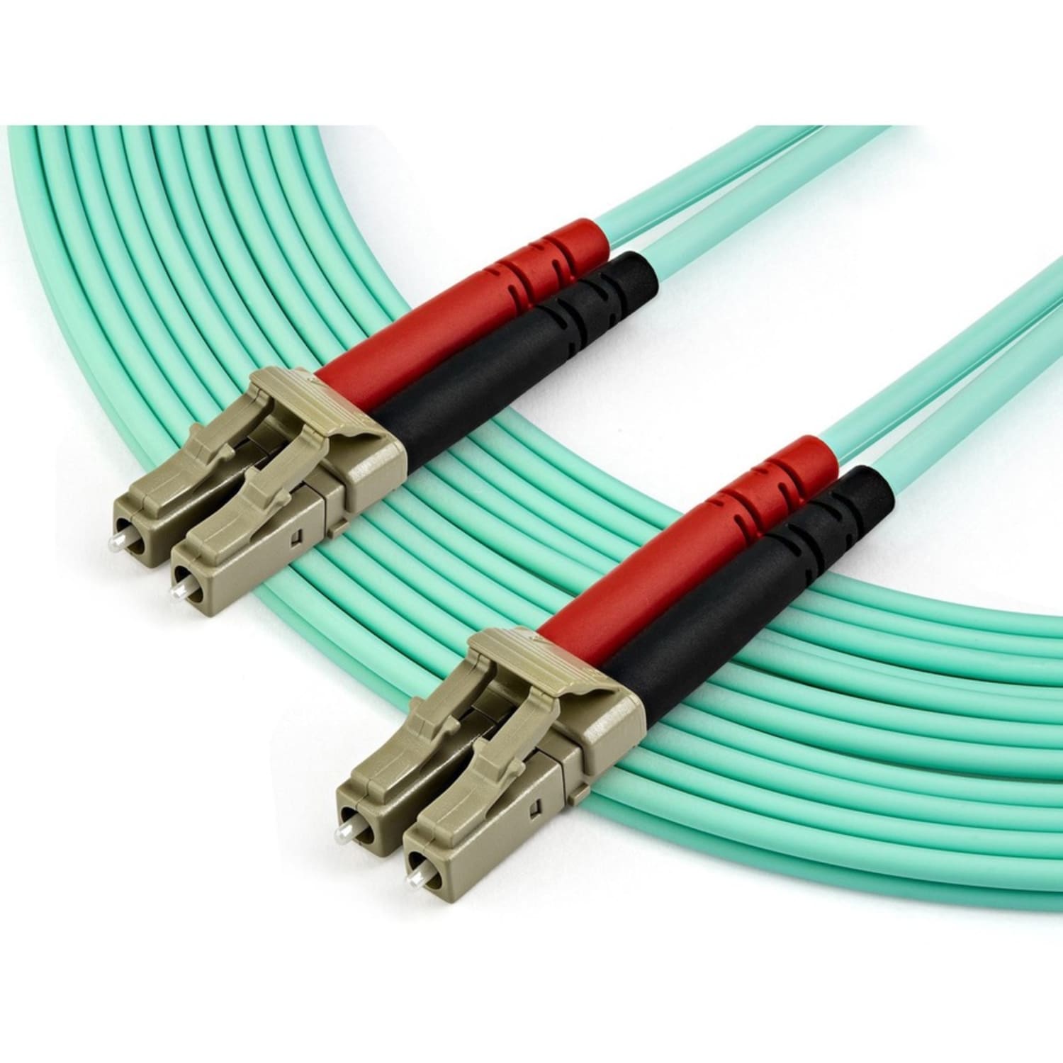StarTech.com 7m (22ft) LC/UPC to LC/UPC OM4 Multimode Fiber Optic Cable, 50/125µm LOMMF/VCSEL Zipcord Fiber, 100G, LSZH Fiber Patch Cord - Image 4