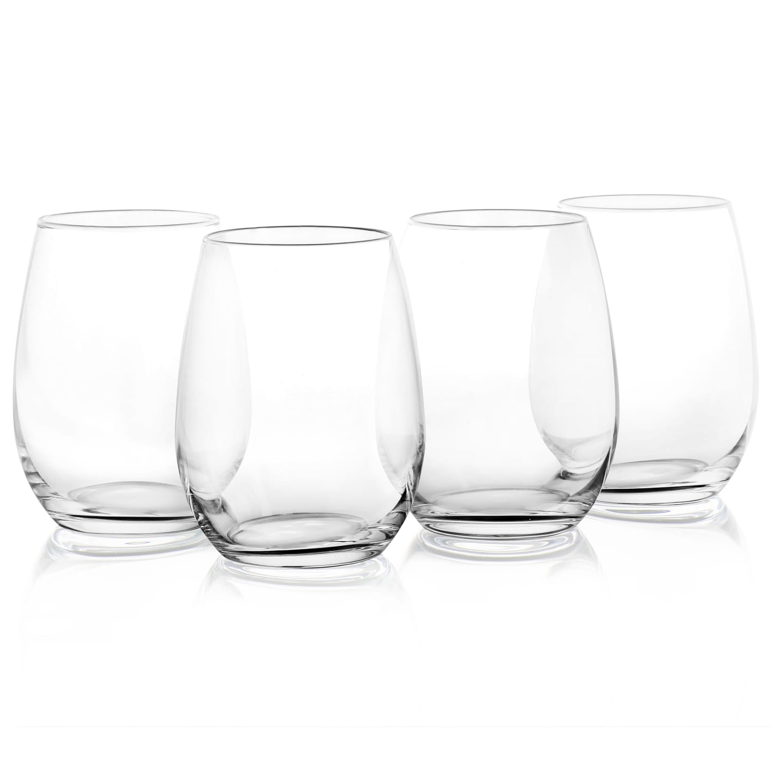 Martha Stewart 4-Piece Stemless Wine Glass Set, 19 Oz, Clear - Image 5