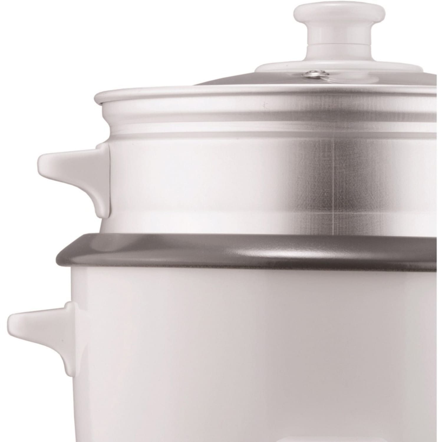 Brentwood 10-Cup Rice Cooker and Steamer, White - Image 3