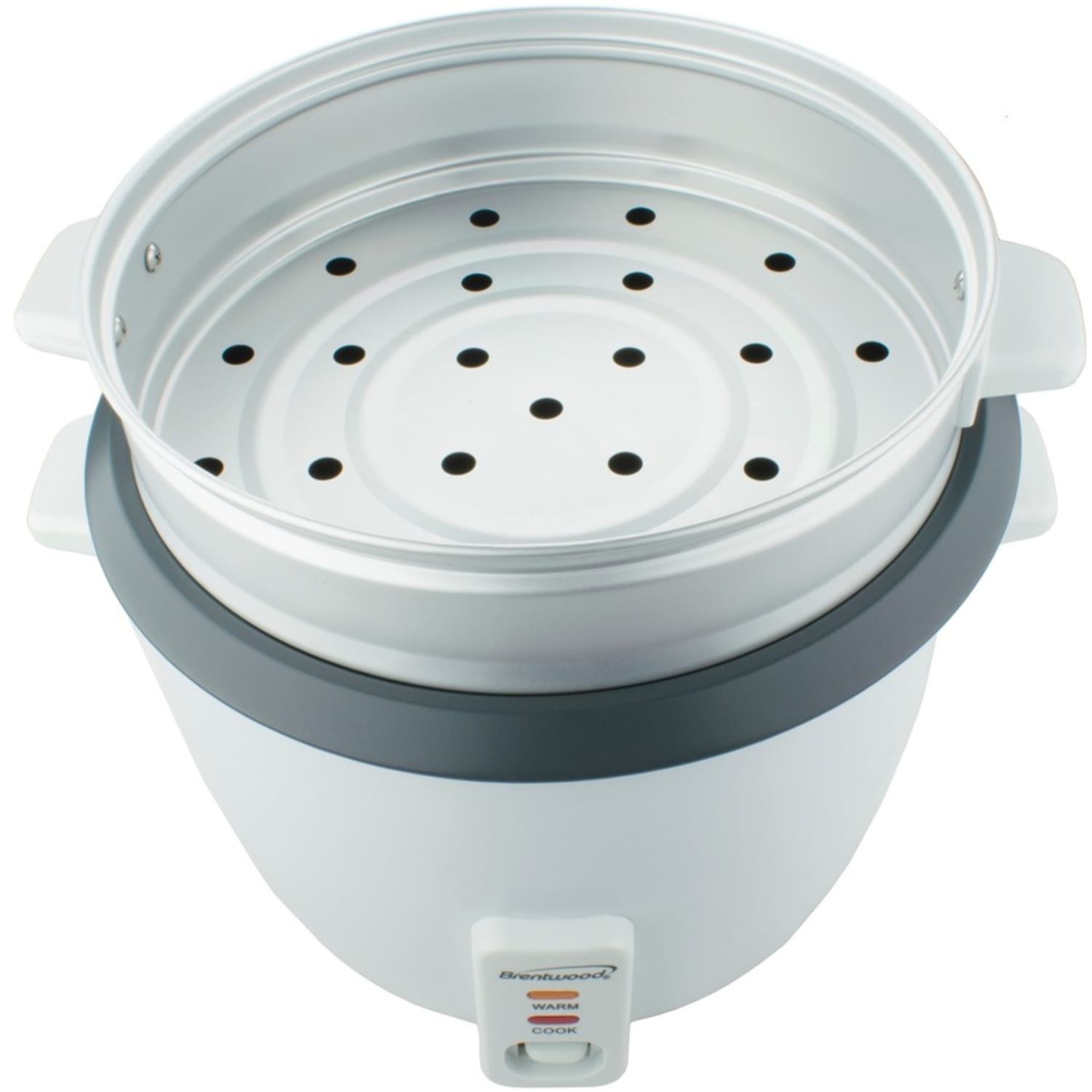 Brentwood 10-Cup Rice Cooker and Steamer, White - Image 6