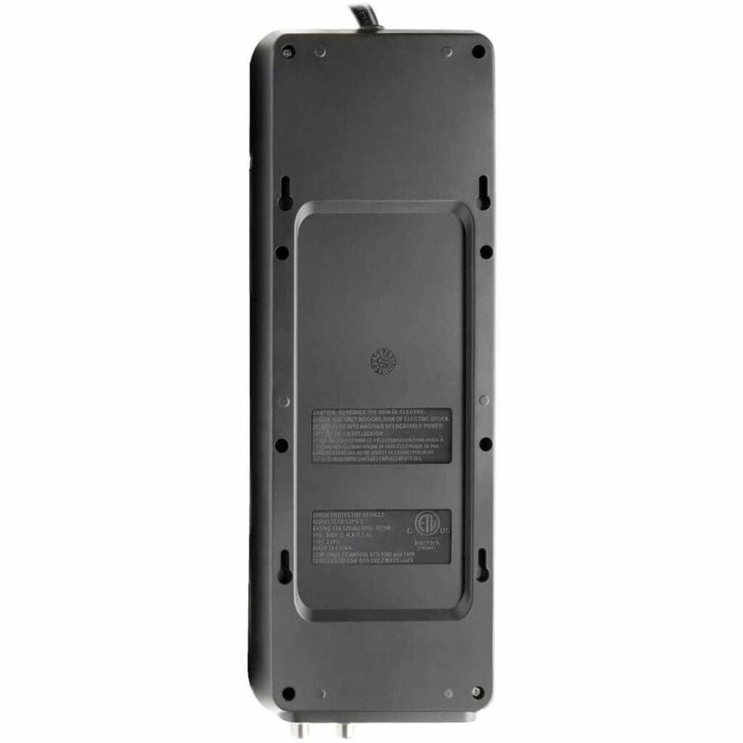 Tripp Lite Protect It! TLP128TTUSBB 12-Outlet Surge Protector with 2 USB Ports, 8' Cord Length, Black - Image 3