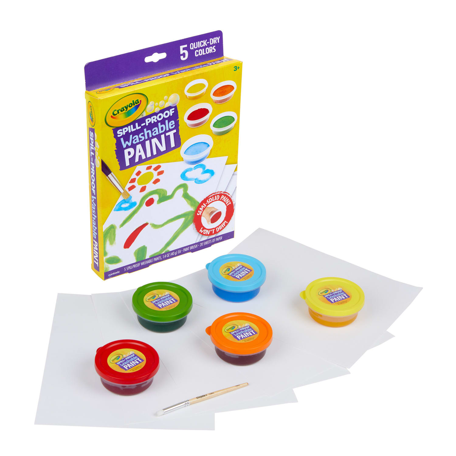 Crayola Spill-Proof Washable Paint Kits, 1-7/16 Oz, Assorted, Bundle Of 2 Kits - Image 3