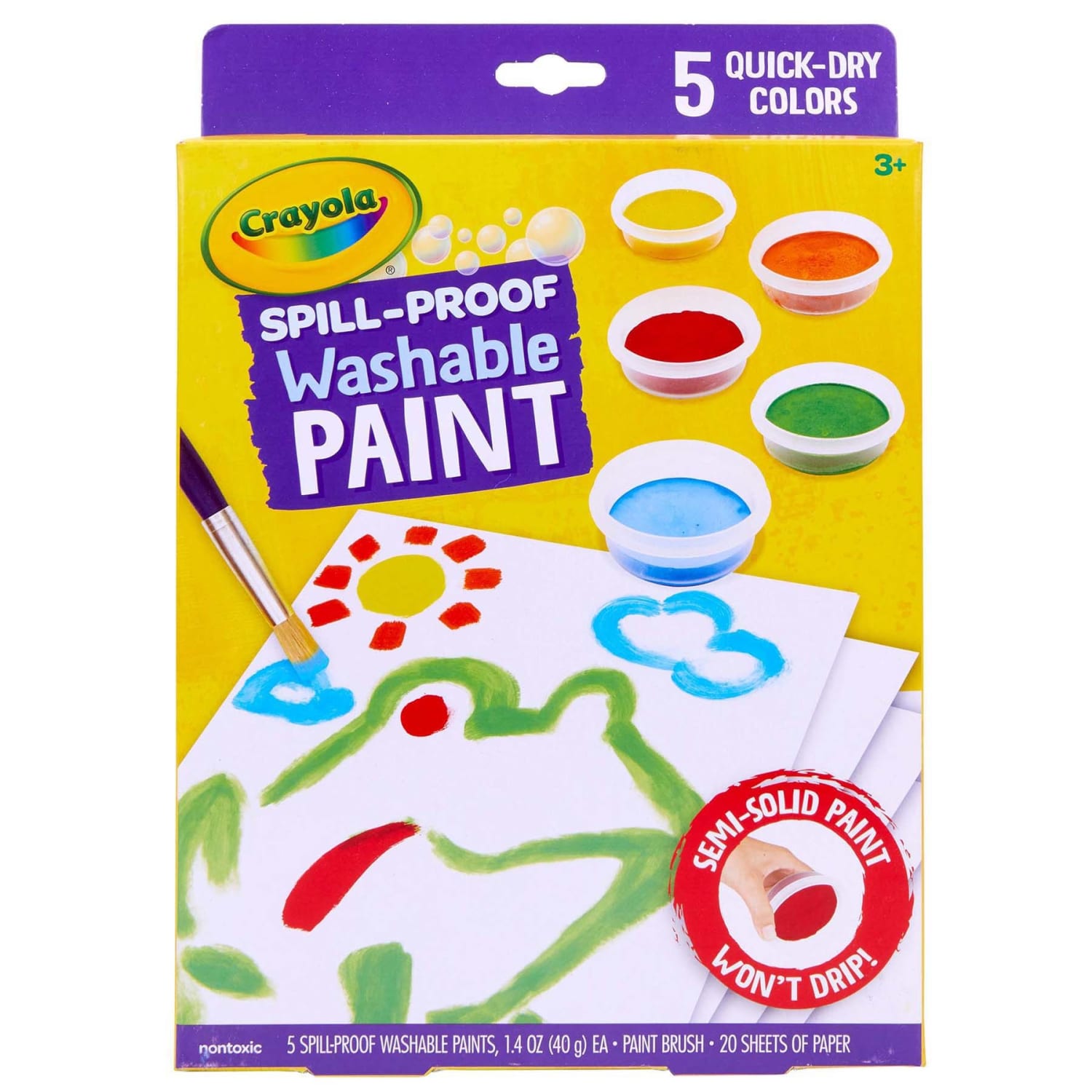 Crayola Spill-Proof Washable Paint Kits, 1-7/16 Oz, Assorted, Bundle Of 2 Kits - Image 4