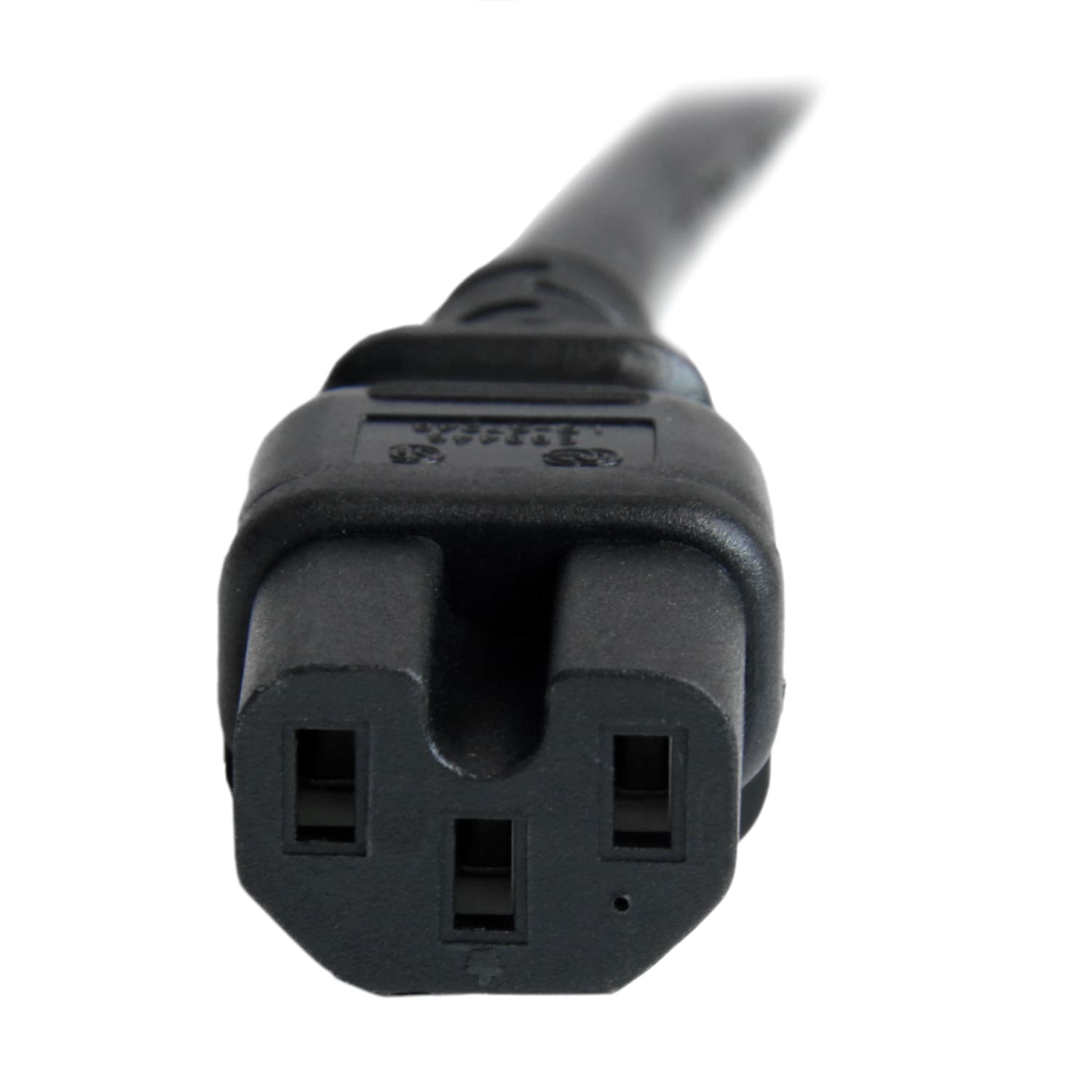 StarTech.com 6ft (1.8m) Heavy Duty Extension Cord, IEC C14 to IEC C15 Black Extension Cord, 15A 125V, 14AWG, Heavy Gauge Power Cable - Image 6