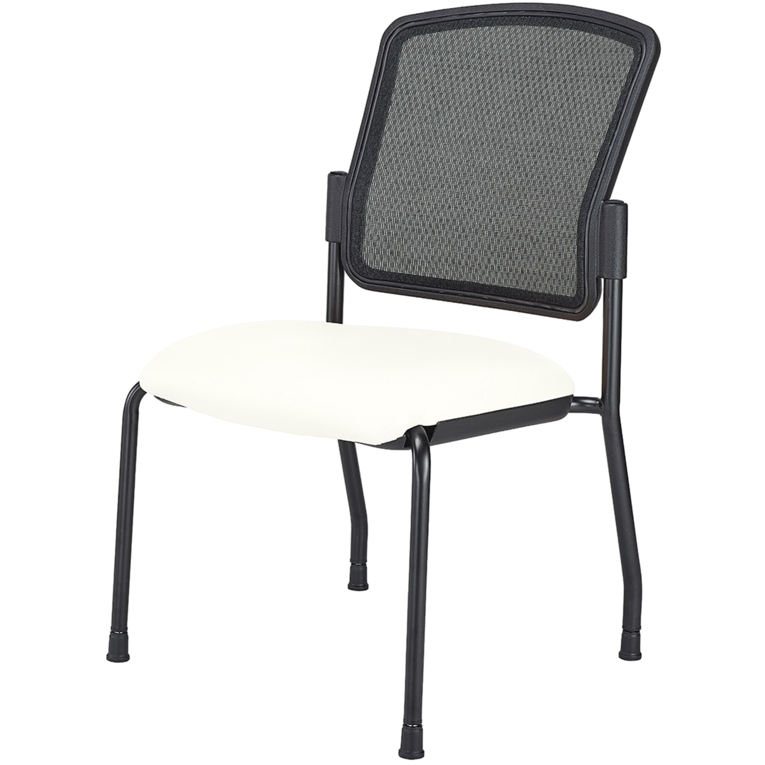 WorkPro Spectrum Series Mesh/Vinyl Stacking Guest Chair with Antimicrobial Protection, Armless, White, Set Of 2 Chairs, BIFMA Compliant - Image 3