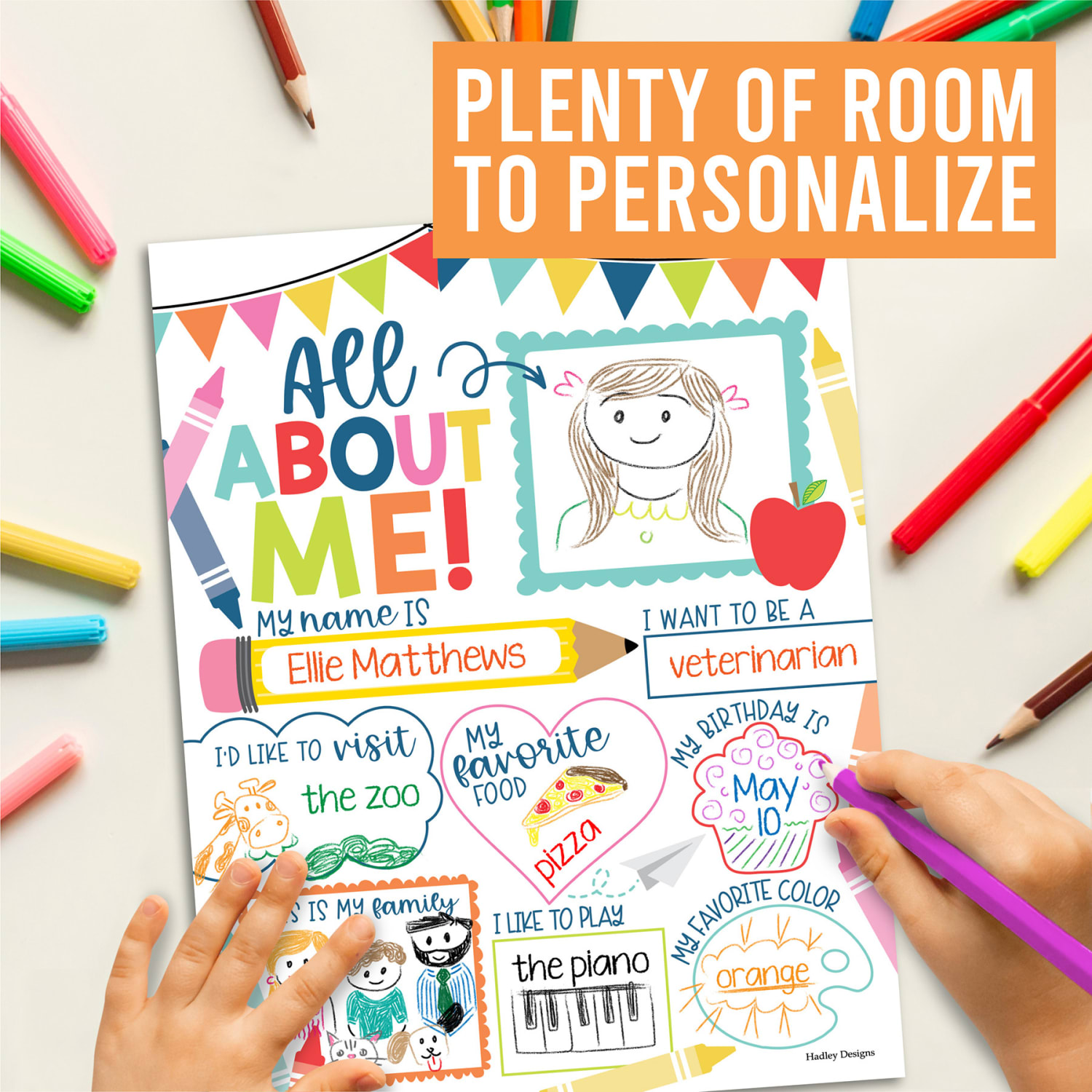 Hadley Designs Posters, Colorful Star Student Read All About Me, Set Of 20 - Image 6