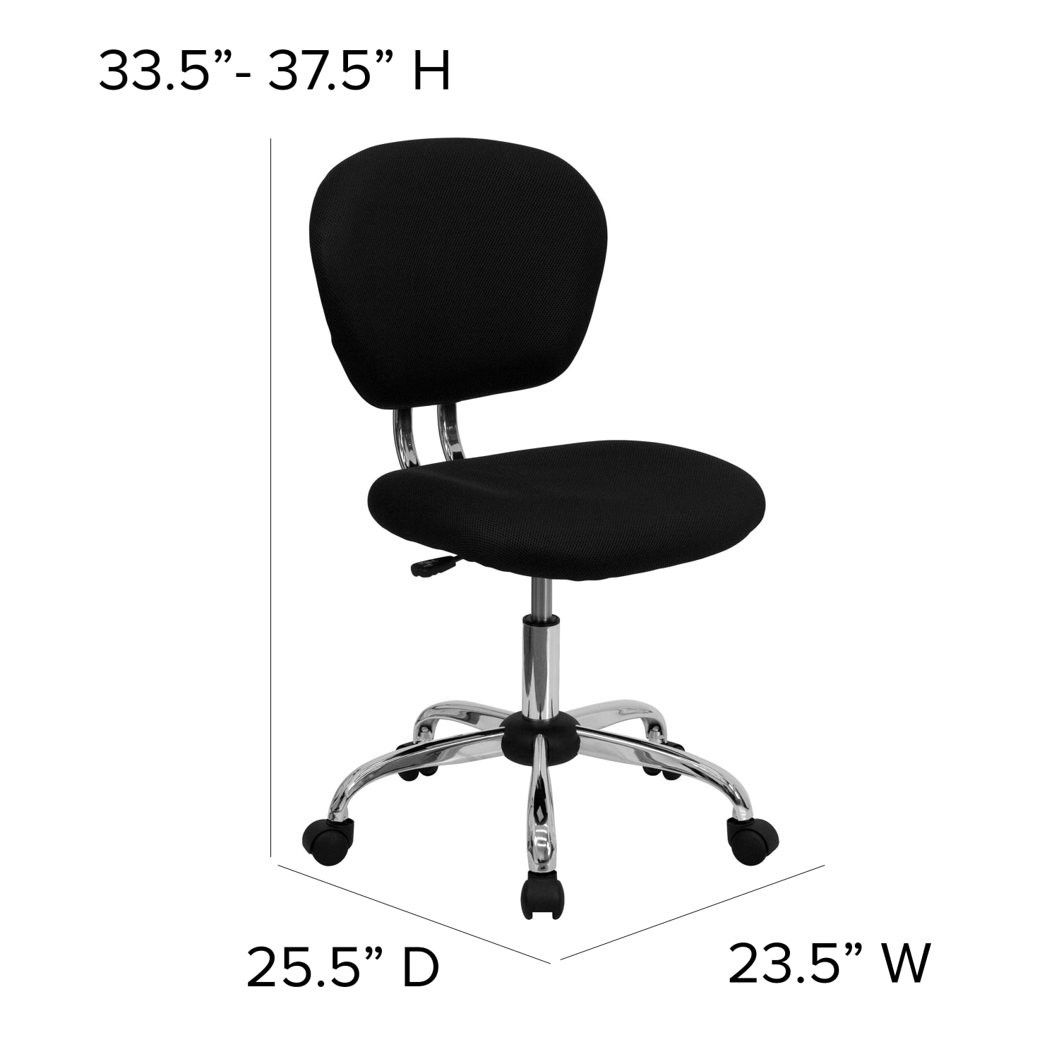 Flash Furniture Mesh Mid Back Swivel Task Chair BlackSilver PopularChairscom