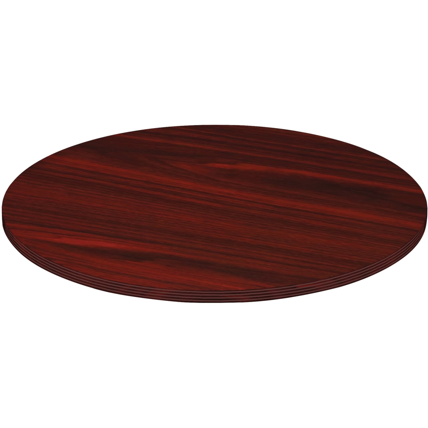 Lorell Chateau Series Round Conference Table Top, 4ftW, Mahogany - Image 3
