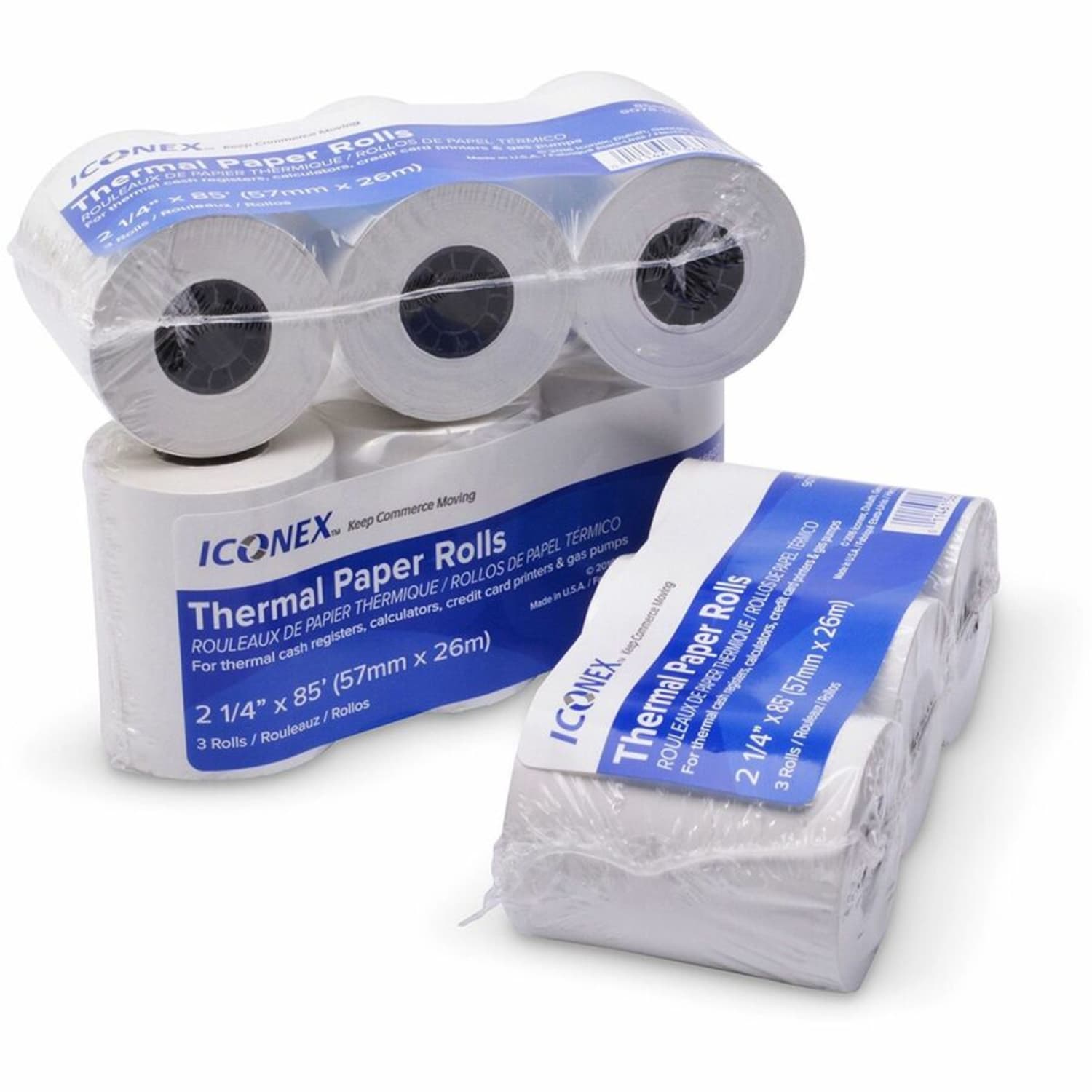 ICONEX Cash Register Roll - 2 1/4in x 85 ft - Durable - 3 / Pack - Image 5