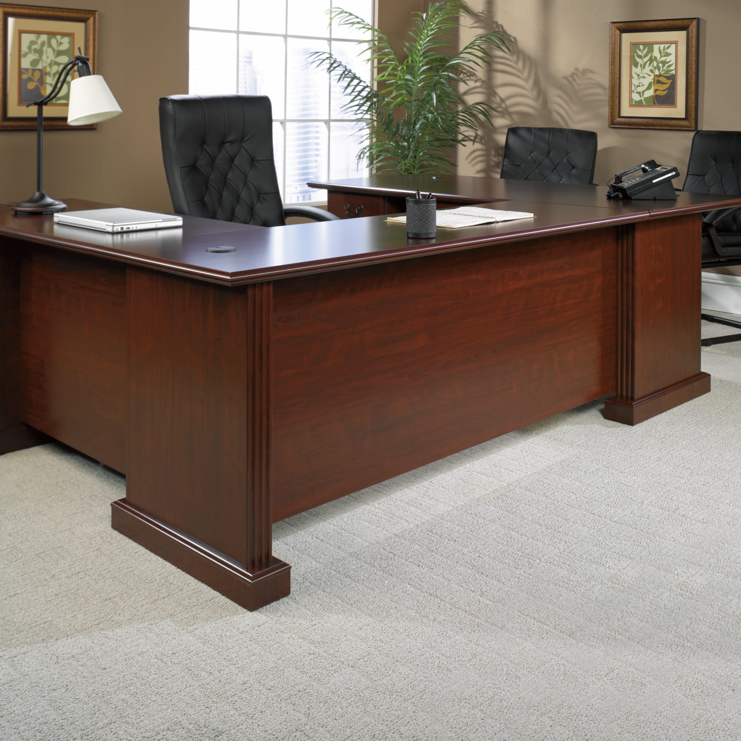 Sauder Heritage Hill Collection 72in U-Shaped Connector Kit, Classic Cherry - Image 3