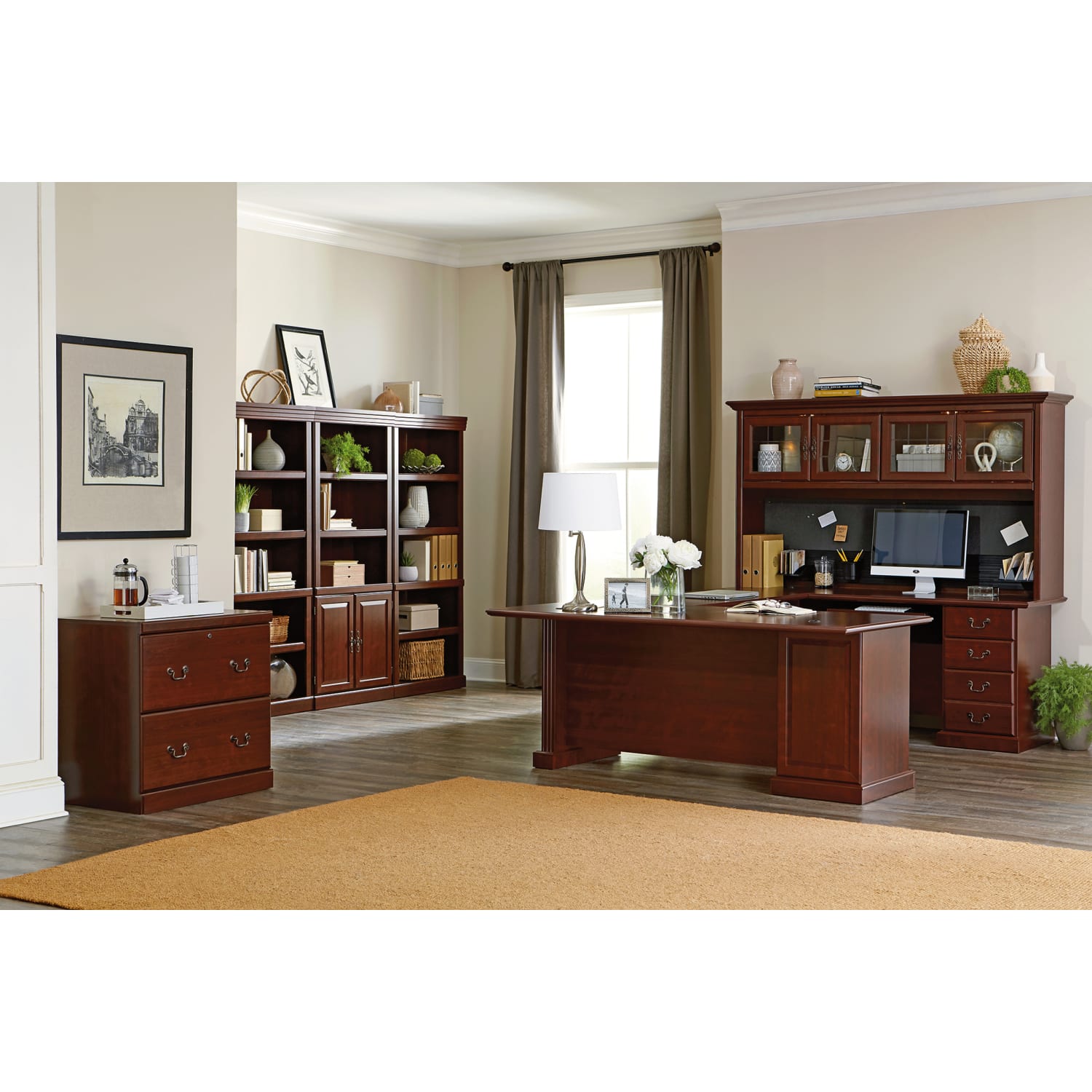 Sauder Heritage Hill Collection 72in U-Shaped Connector Kit, Classic Cherry - Image 5