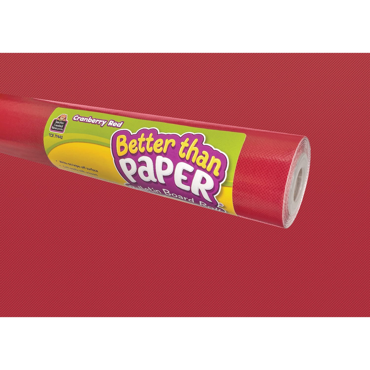 Teacher Created Resources Better Than Paper Bulletin Board Roll, 4ft x 12ft, Cranberry Red, 4-Pack - Image 5
