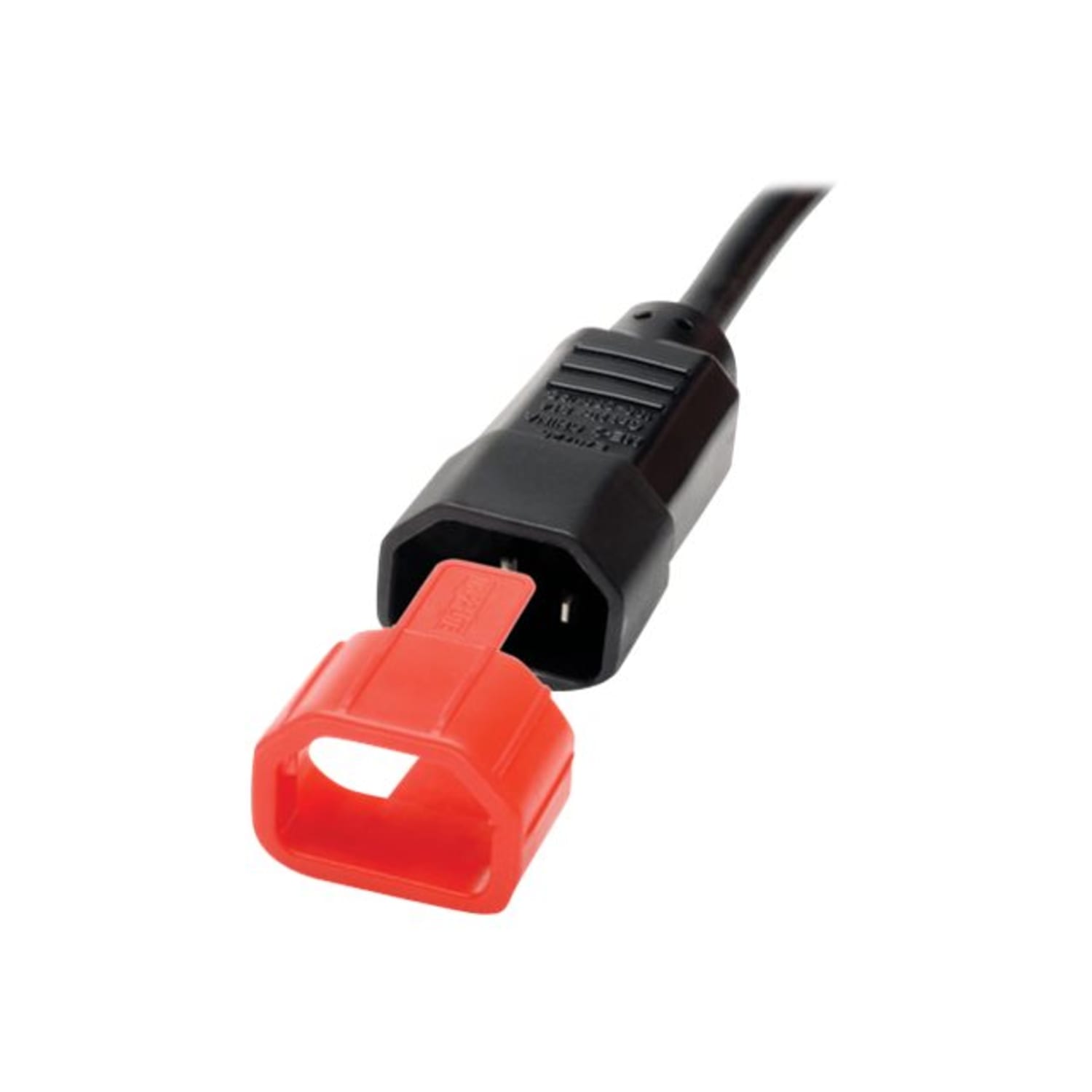 Tripp Lite PDU Plug Lock Connector C14 Power Cord to C13 Outlet Red 100pk - Cable removal lock - red