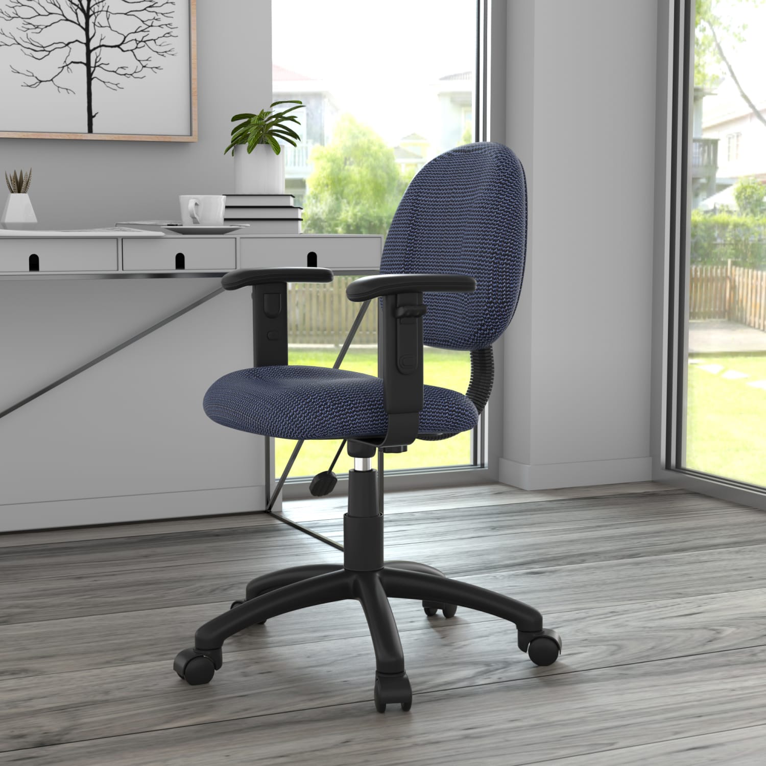 Boss Office Products Posture Mid Back Task Chair BlackBlue PopularChairscom