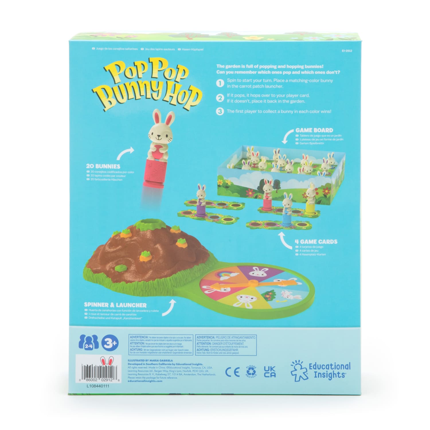 Educational Insights Pop Pop Bunny Hop Game - Image 4