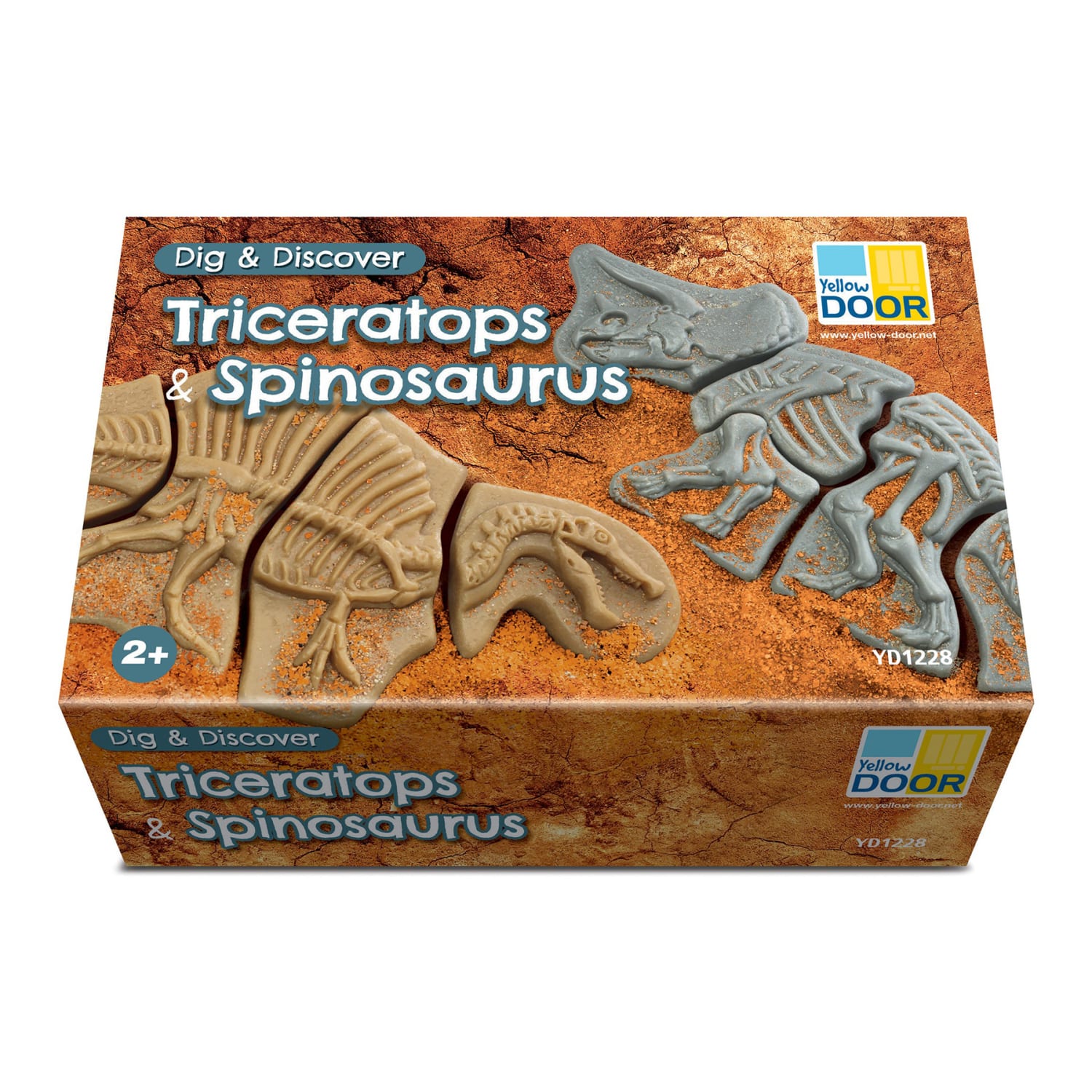 Yellow Door Dig and Discover, Triceratops & Spinosaurus - Image 3