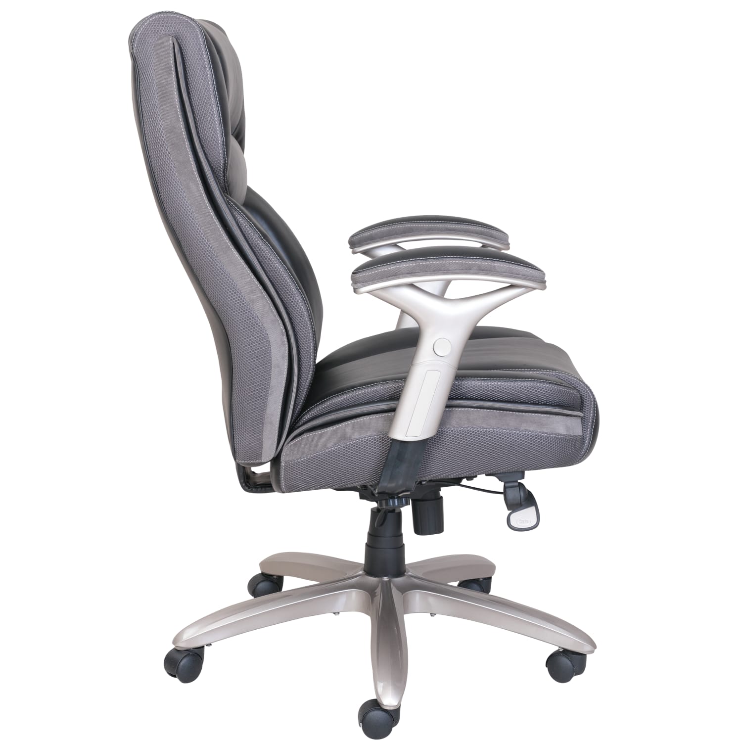 Serta Smart Layers Jennings Big Tall Ergonomic Bonded Leather HighBack Executive Office Chair BlackSlate PopularChairscom Serta Smart Layers Jennings Big Tall Ergonomic Bonded Leather High Back Executive Office Chair BlackSlate PopularChairscom